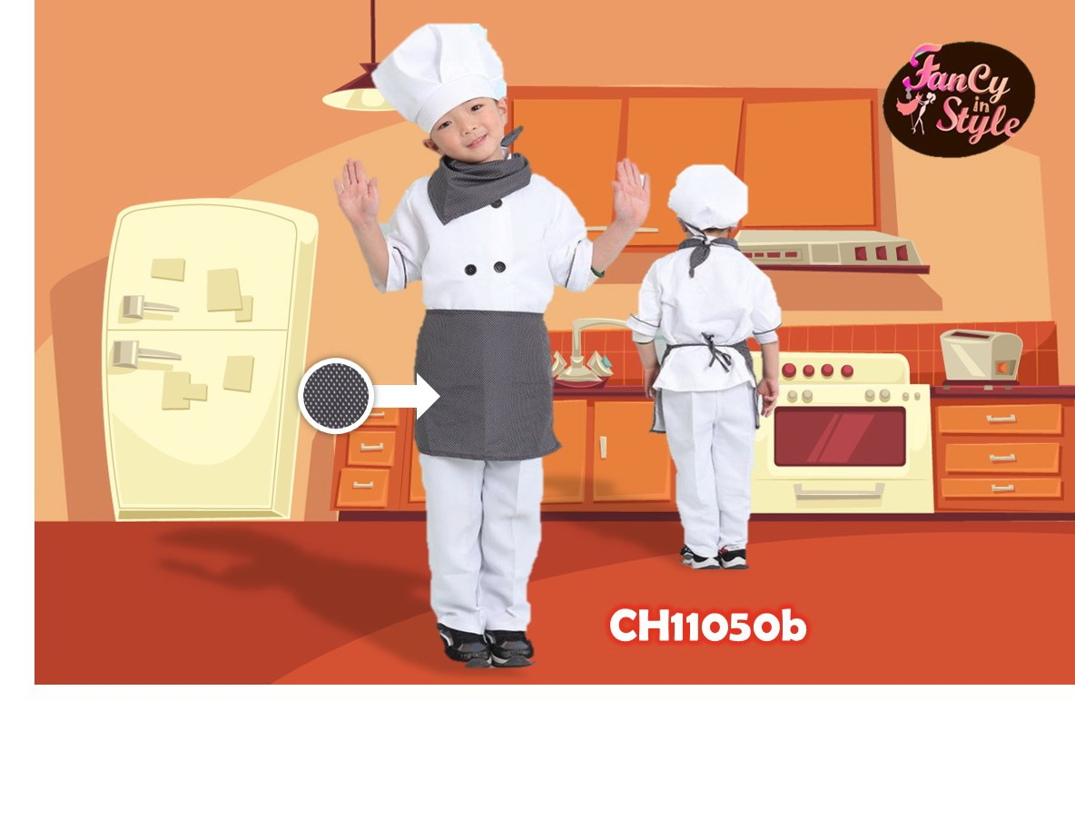 Chef Costume/ชุดแฟนซีพ่อครัว/แม่ครัว/Children Costume/ชุดแฟนซีสำหรับคุณหนู