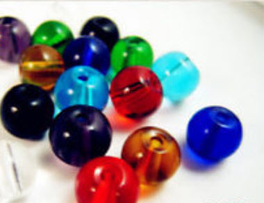 ลูกปัด 6 ม.ม. คละสี / 100 เม็ด