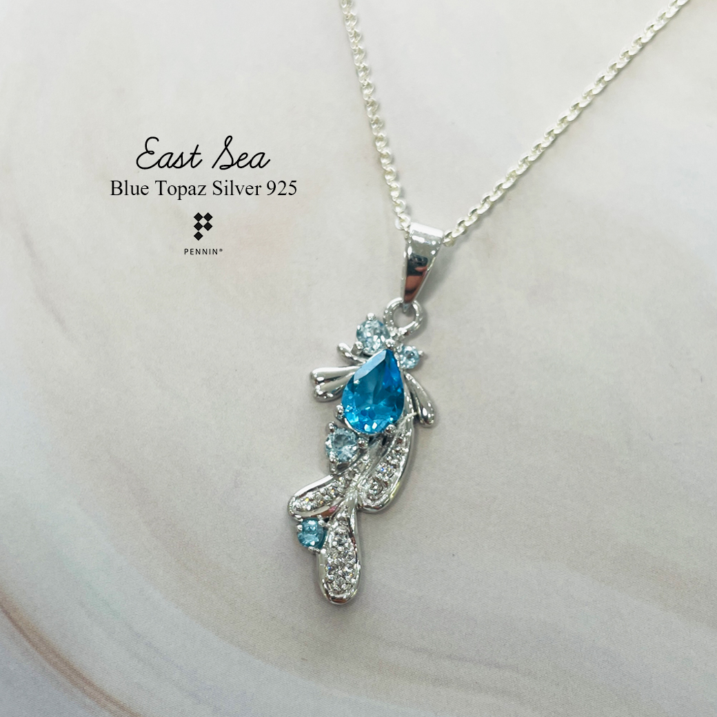 ชุดเครื่องประดับ "East Sea" พลอย Blue Topaz สีฟ้าสดใสของท้องทะเล เย็นฉ่ำกับสายน้ำรับวสันตฤดู