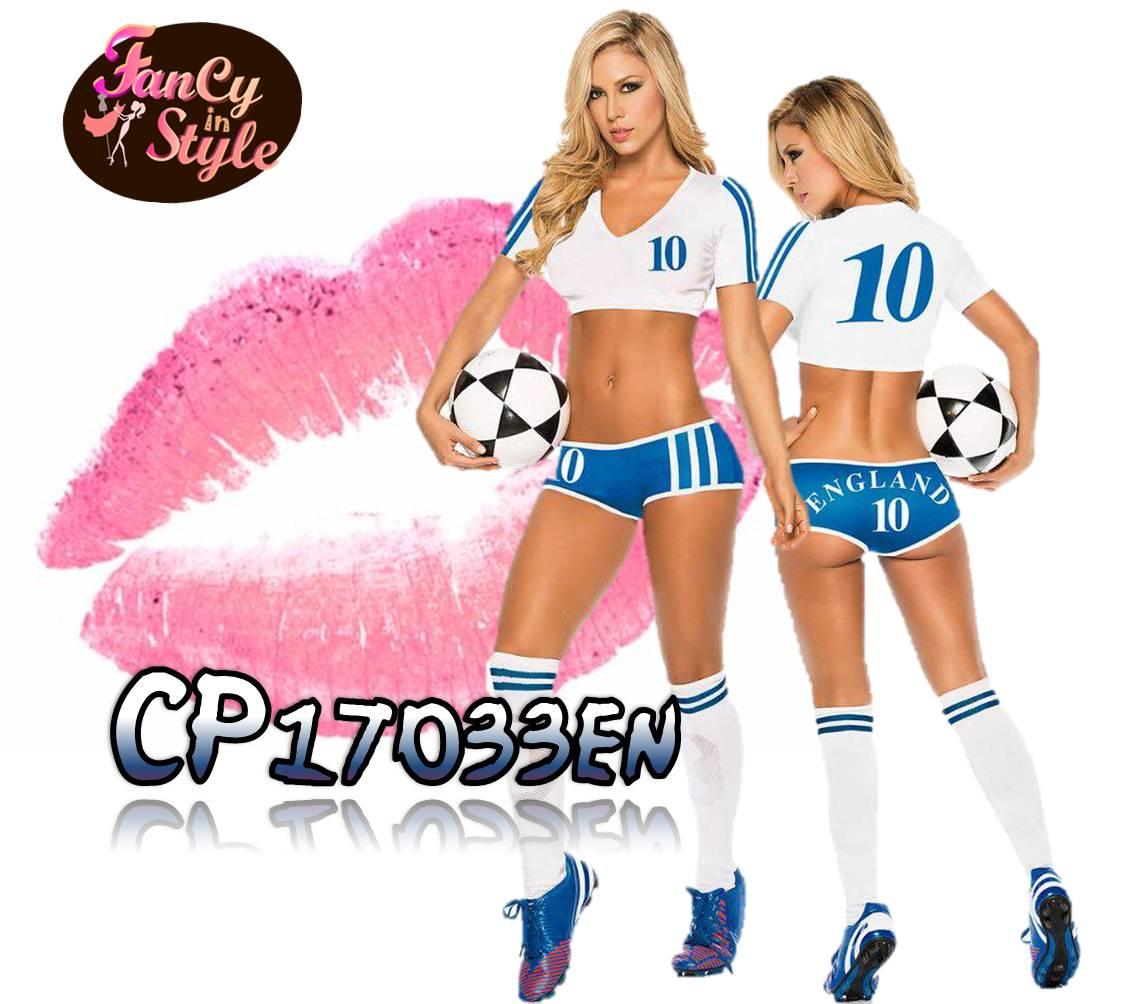Sexy England Football Costume/Cheerleader Costume/ชุดนักบอลหญิงทีมอังกฤษ/ชุดเชียร์ลีดเดอร์