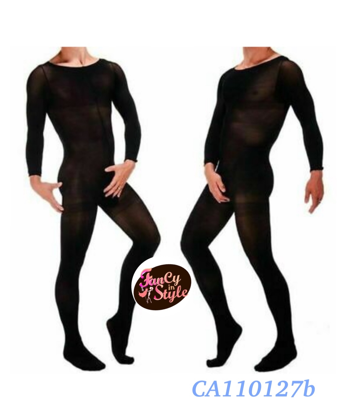 COSTUME ACCESSORIES/STOCKINGS/Bodysuit เนื้อถุงน่องสำหรับผู้ชายสีดำ