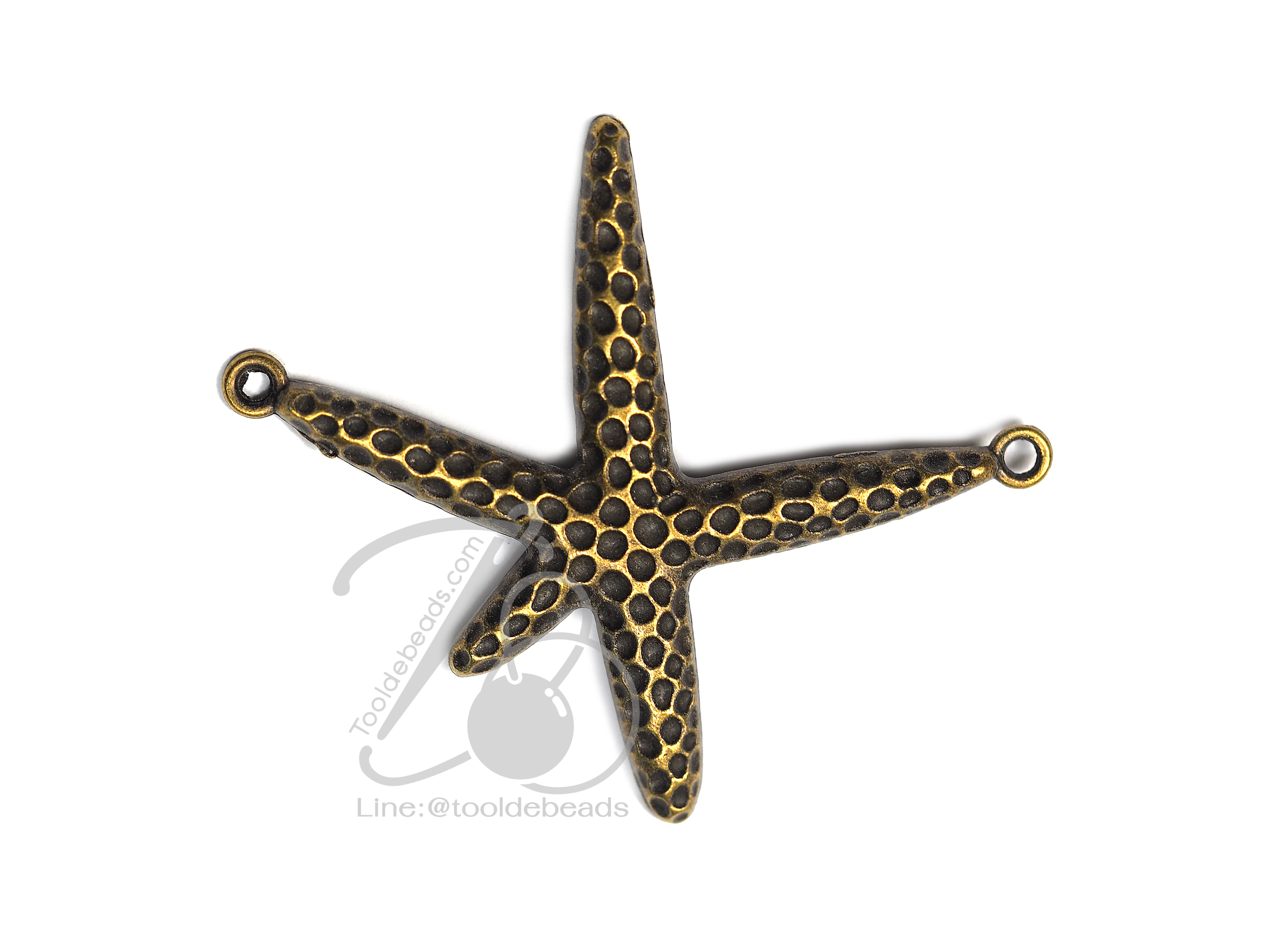 จี้เหล็ก 186 35*50มม. ลายปลาดาว สีสนิม (1 ชิ้น) SKU-00561