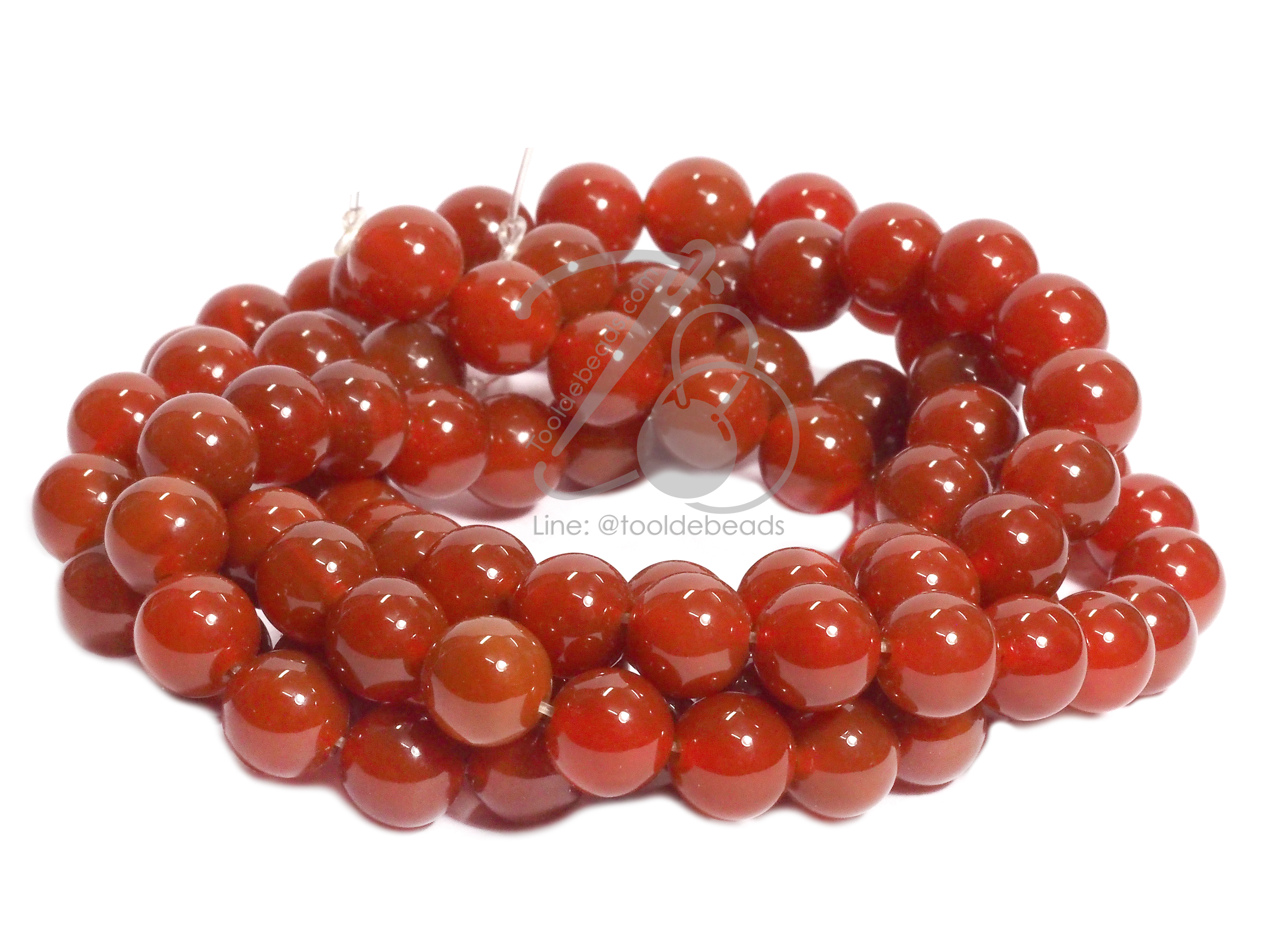 หิน Carnelian 8มม. (47 เม็ด) SKU-00998