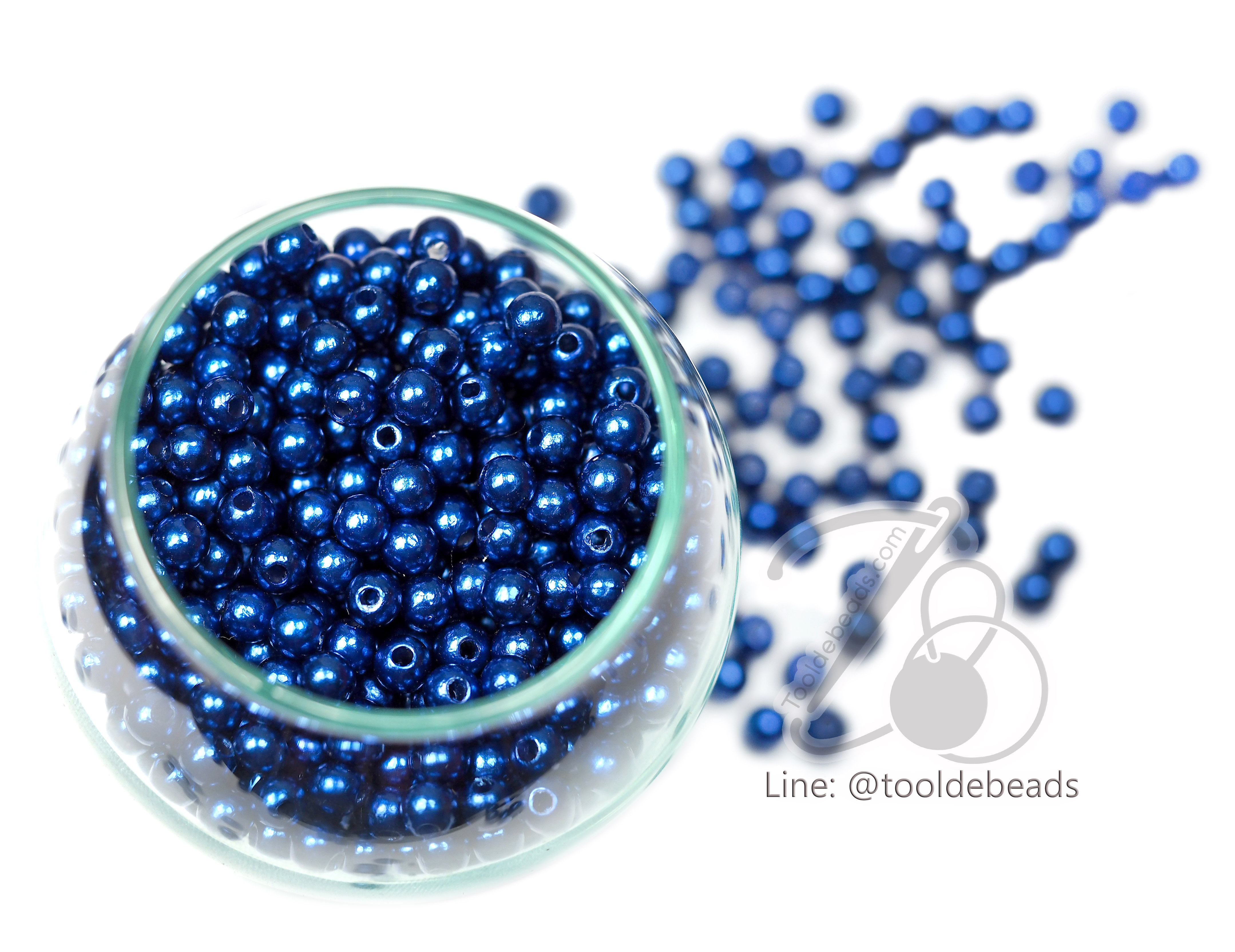 ลูกปัดมุกพลาสติก 5มม. (15 กรัม) SKU-07209