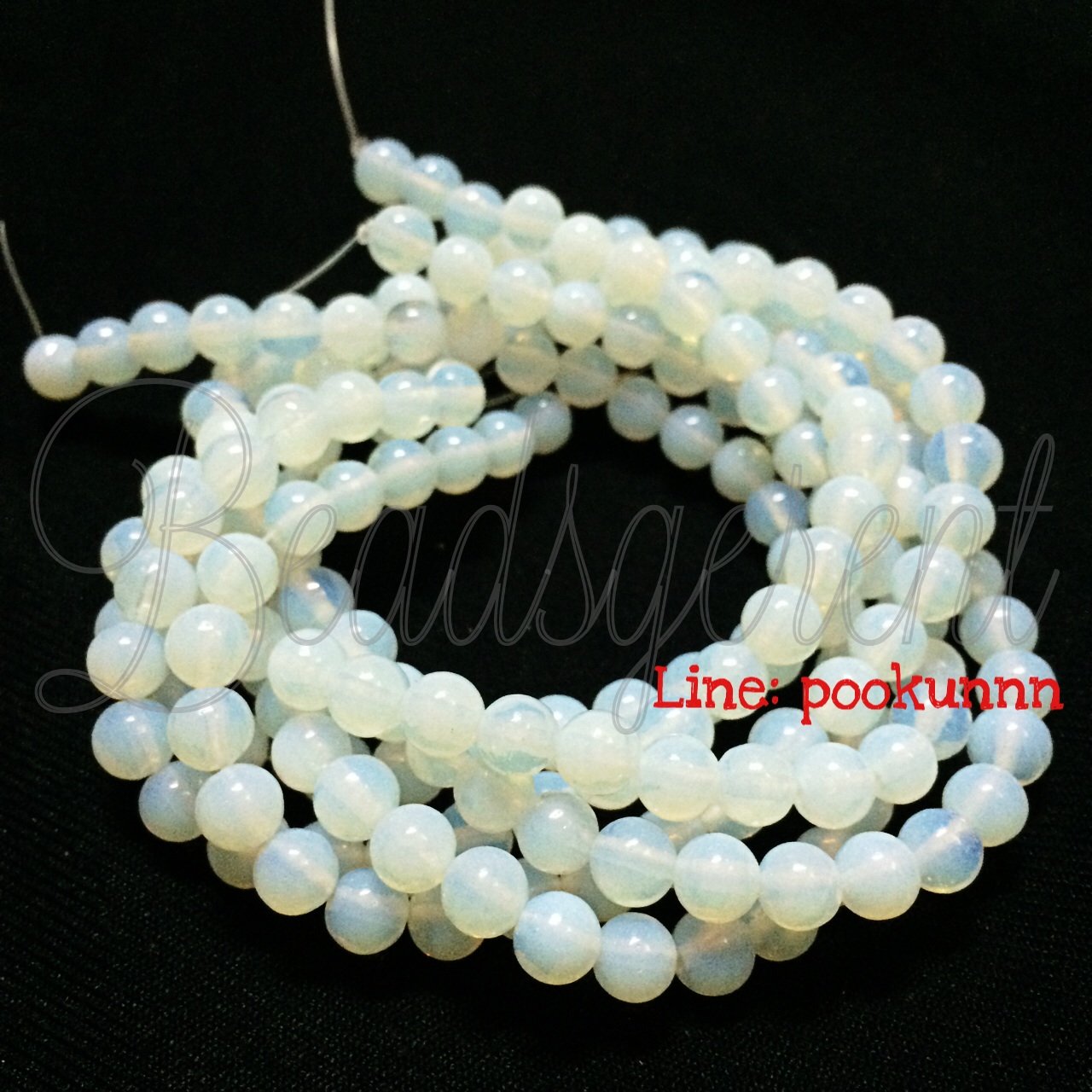 หิน Moonstone 6มม. (60 เม็ด) SKU-01245