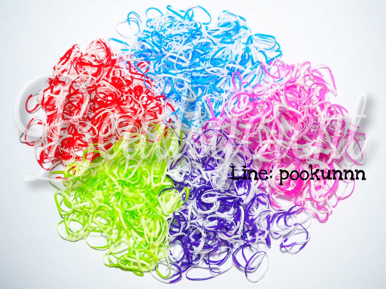 หนังยางรัดผม สีผสม 15 เส้นจิ๋ว (1 กิโลกรัม) SKU-05316