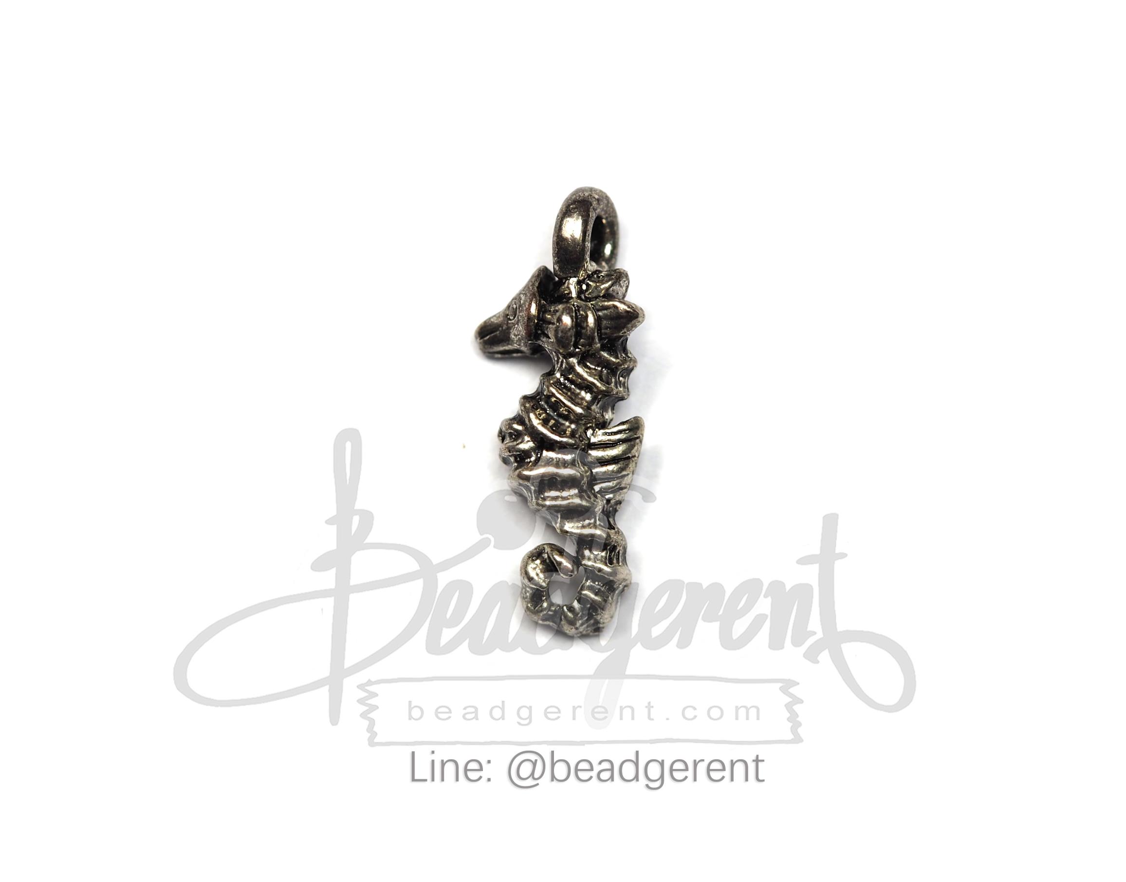 ลูกปัดโรเดียม 24 15มม. ลายม้าน้ำ (1 ชิ้น) SKU-03435