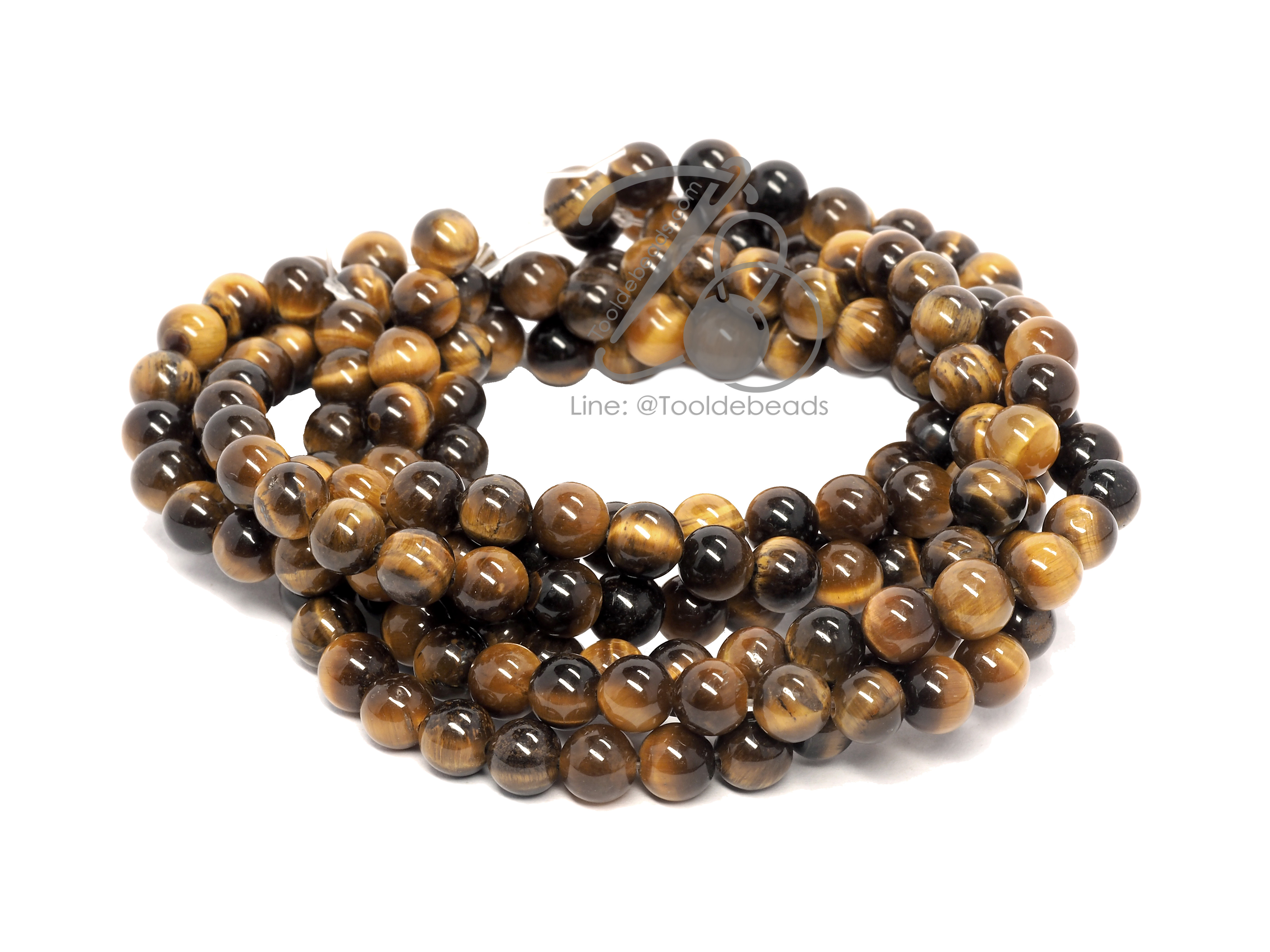 หิน Tiger's Eye 6มม. (60 เม็ด) SKU-01326