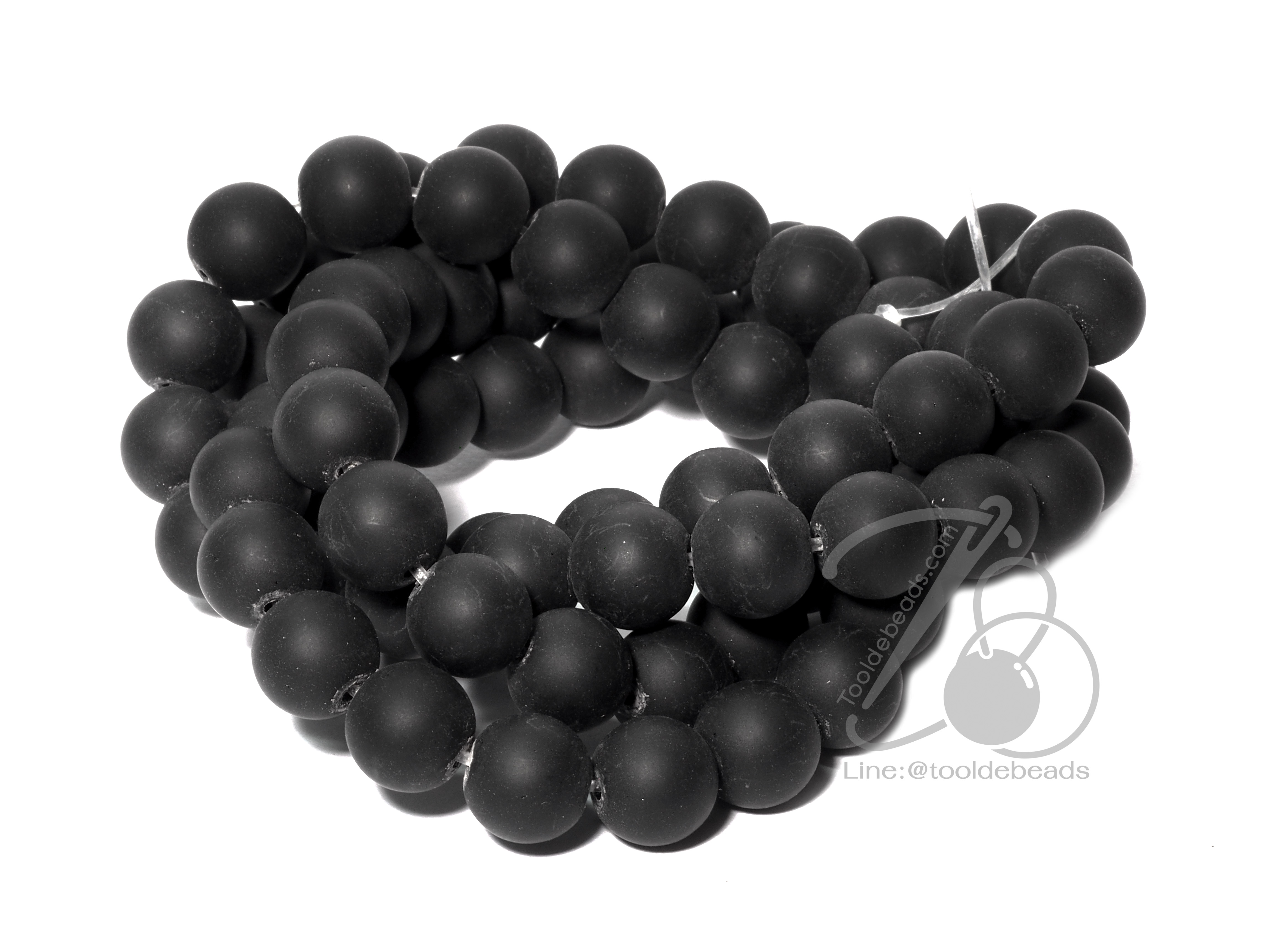 หิน นิลด้าน (onyx) 10มม. (38 เม็ด) SKU-01376