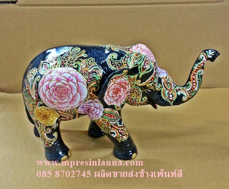 PP1322-ช้างอ้วนชูงวงเพ้นท์