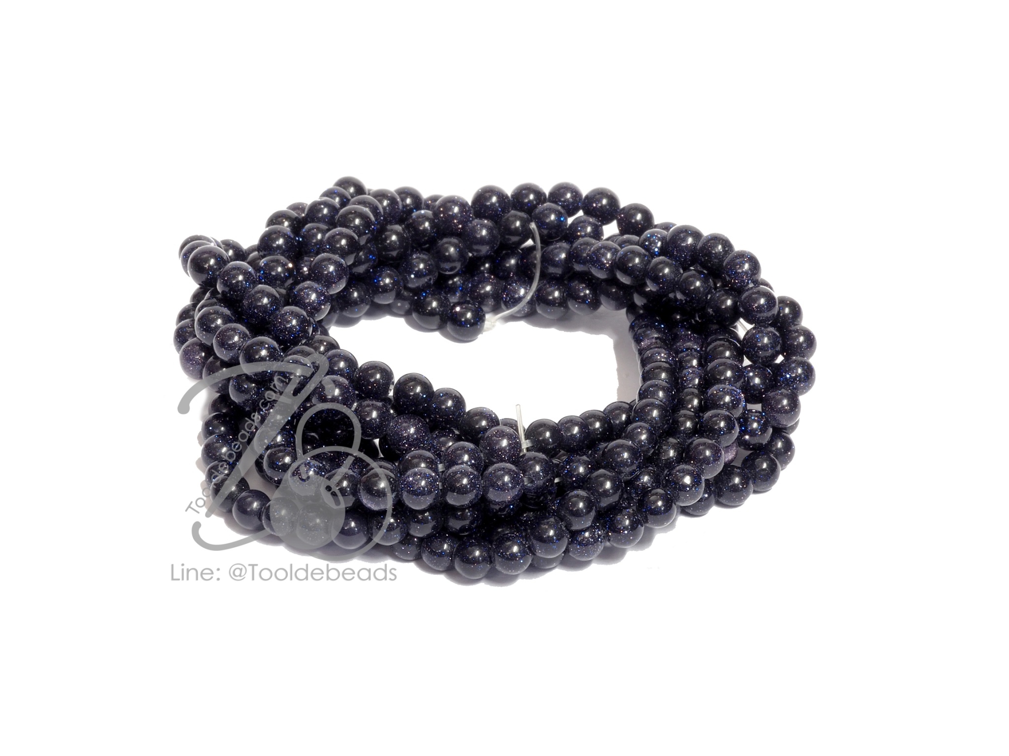 หิน ทรายเงิน (bluesand Stone) 4มม. (83 เม็ด) SKU-09309