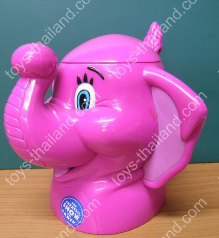แก้วน้ำทรงหัวช้างสีชมพูพร้อมฝาปิด