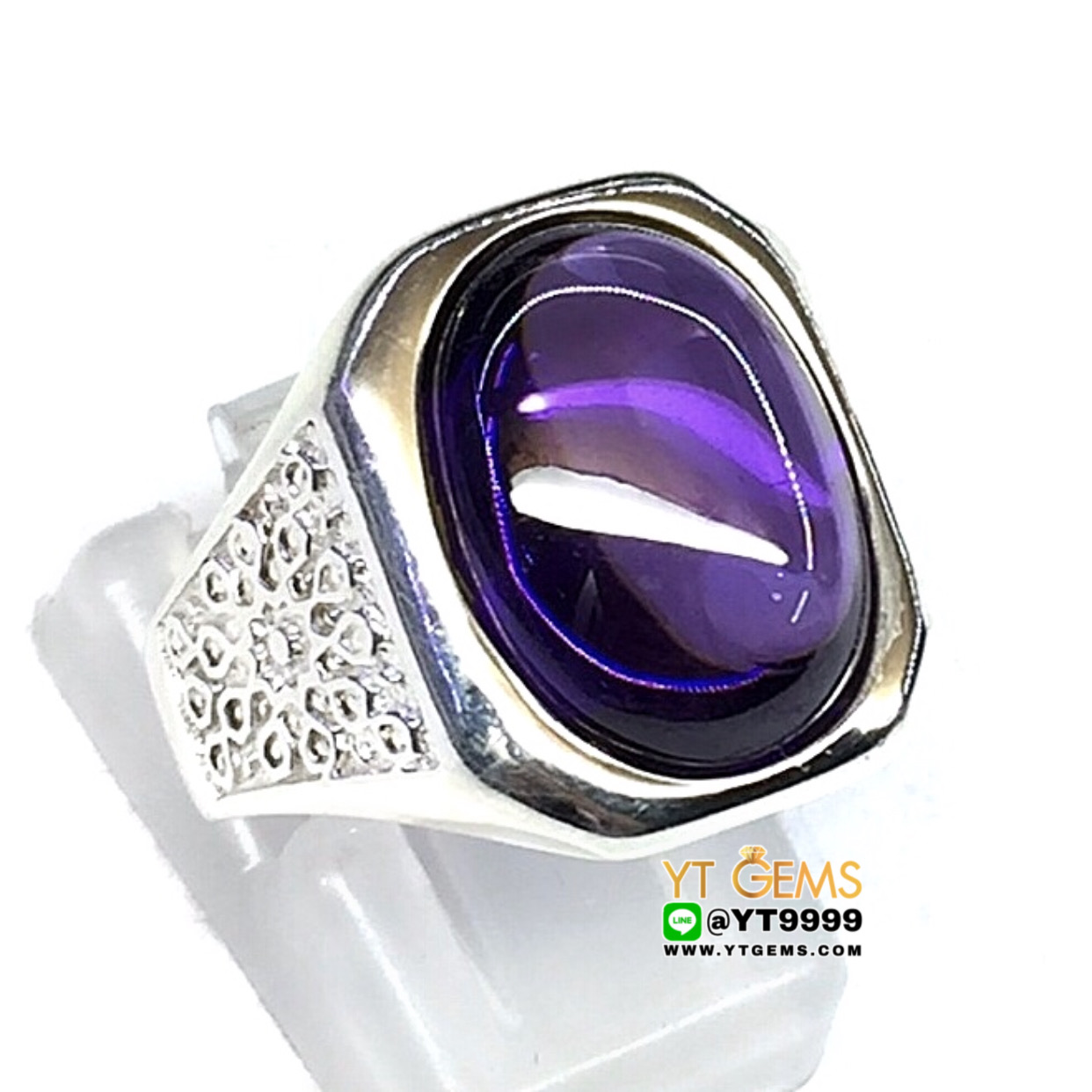 แหวนอเมทิสต์ แหวนเงินแท้ 92.5% ประดับ พลอยอเมทิสต์ (cz) YTG-10003 YTGEMS
