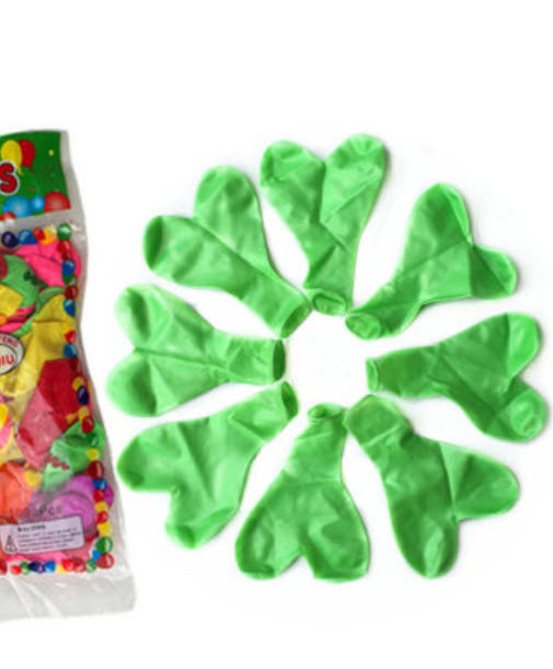 ลูกโป่งยาง ขนาด 10 นิ้ว สีเขียวมุก / 10 ใบ