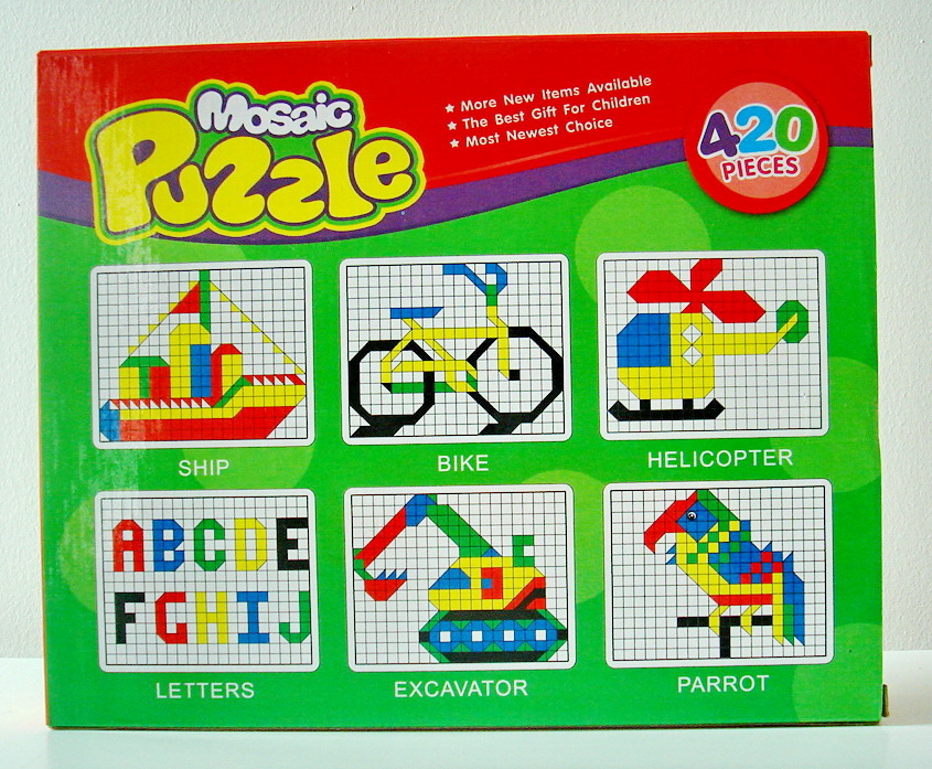 จิ๊กซอว์พลาสติกหลากสีพร้อมส่ง Puzzle Mosaic หลากสี