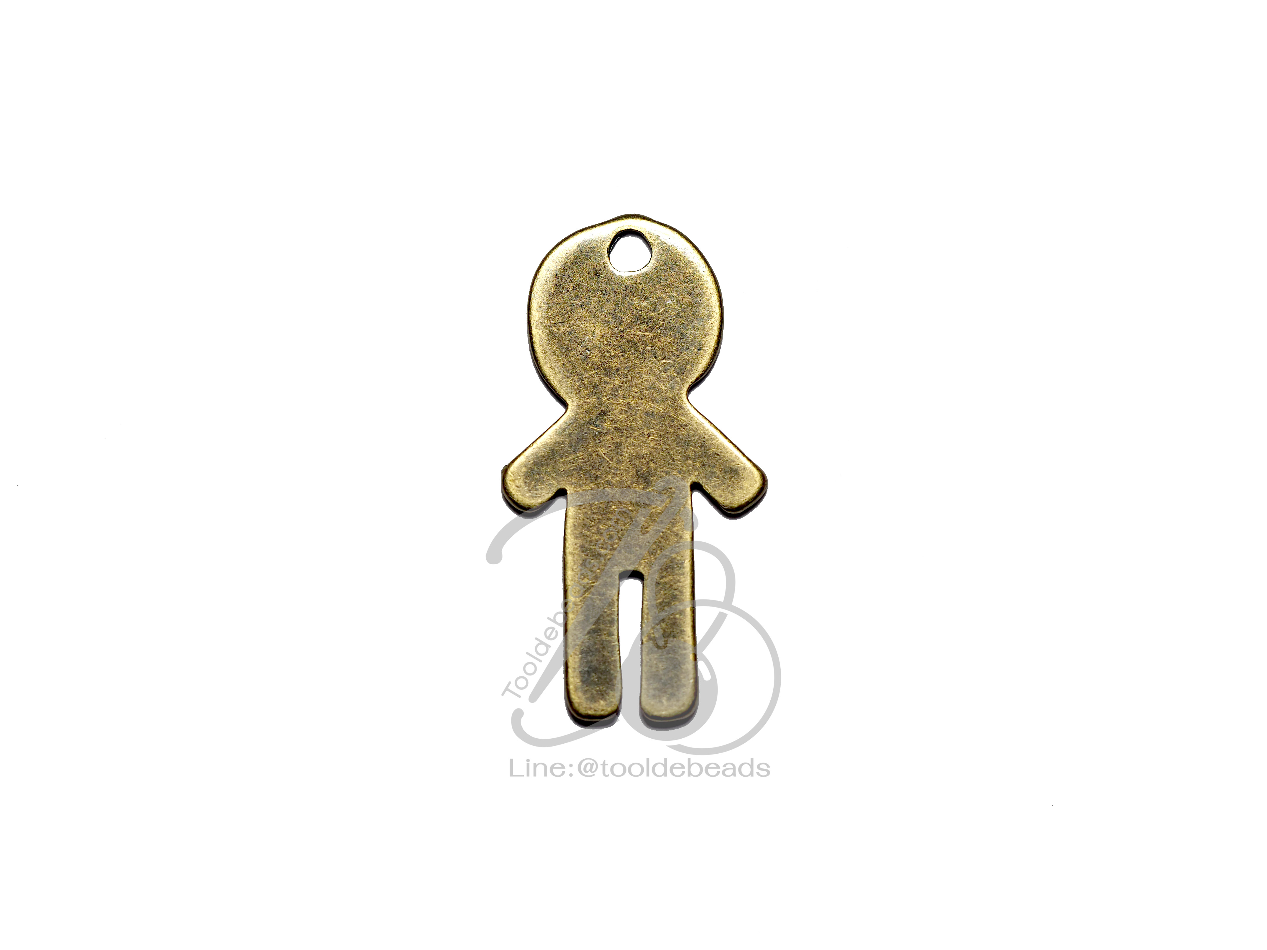 จี้เหล็ก 476 17*32มม. ลายผู้ชายเกลี้ยง สีสนิม (1 ชิ้น) SKU-06051