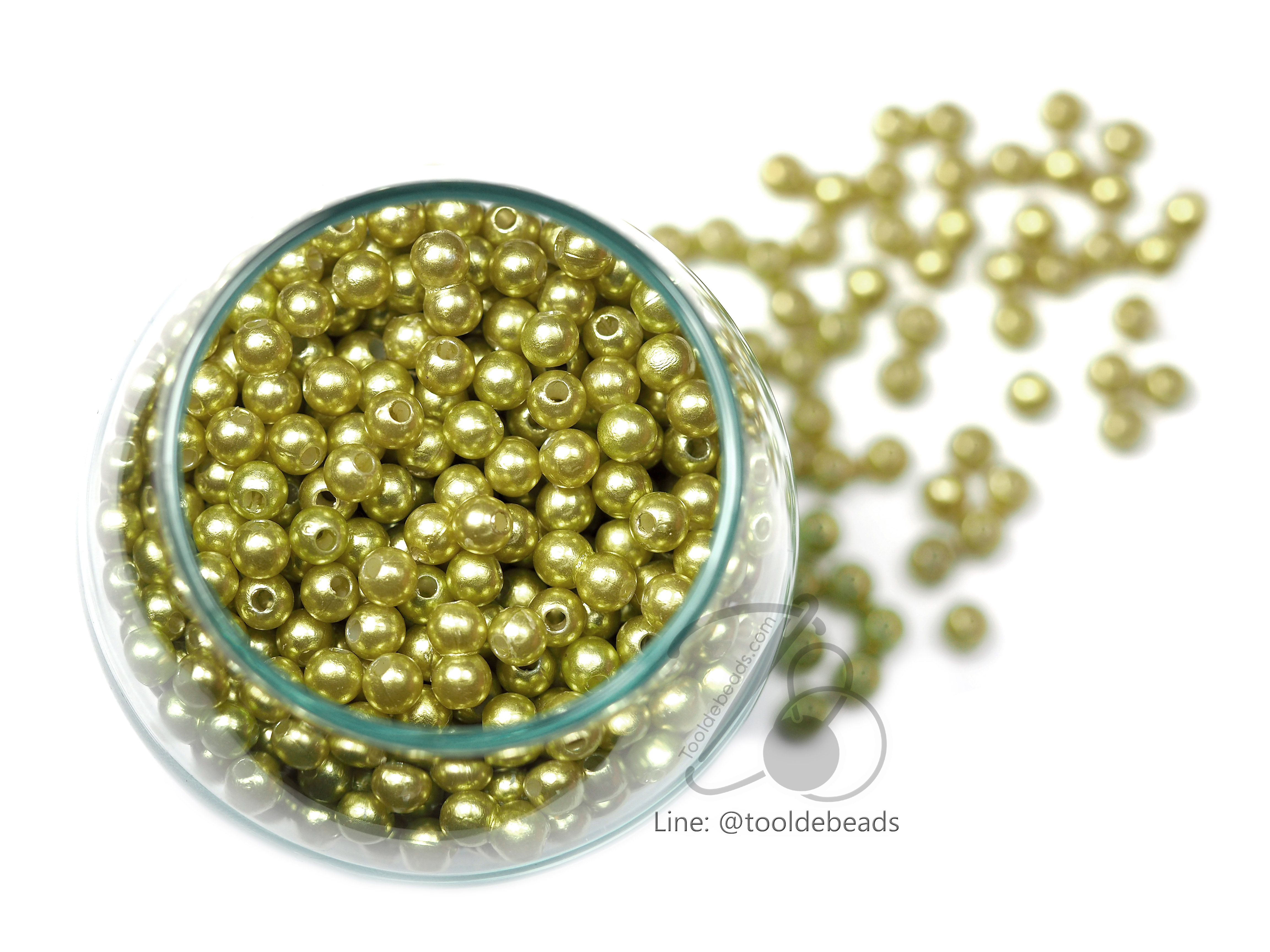 ลูกปัดมุกพลาสติก 5มม. (15 กรัม) SKU-07209