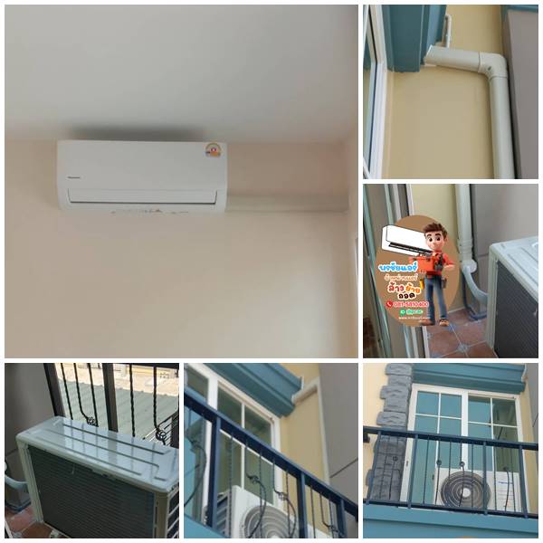 รีวิวติดตั้งแอร์ Panasonic หมู่บ้านโกลเด้น ทาวน์ รังสิต-คลองสาม