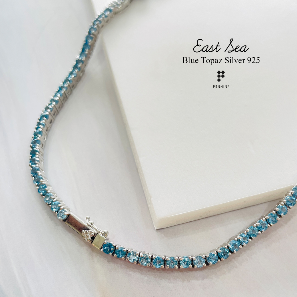 ชุดเครื่องประดับ "East Sea" พลอย Blue Topaz สีฟ้าสดใสของท้องทะเล เย็นฉ่ำกับสายน้ำรับวสันตฤดู