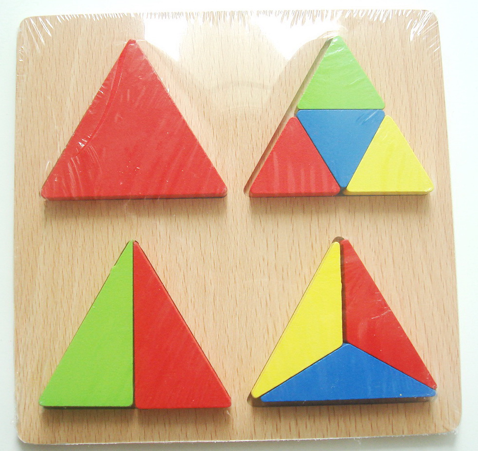 บล็อกไม้รูปทรงคณิตศาสตร์พร้อมส่ง วงกลม สามเหลี่ยม สี่เหลี่ยม