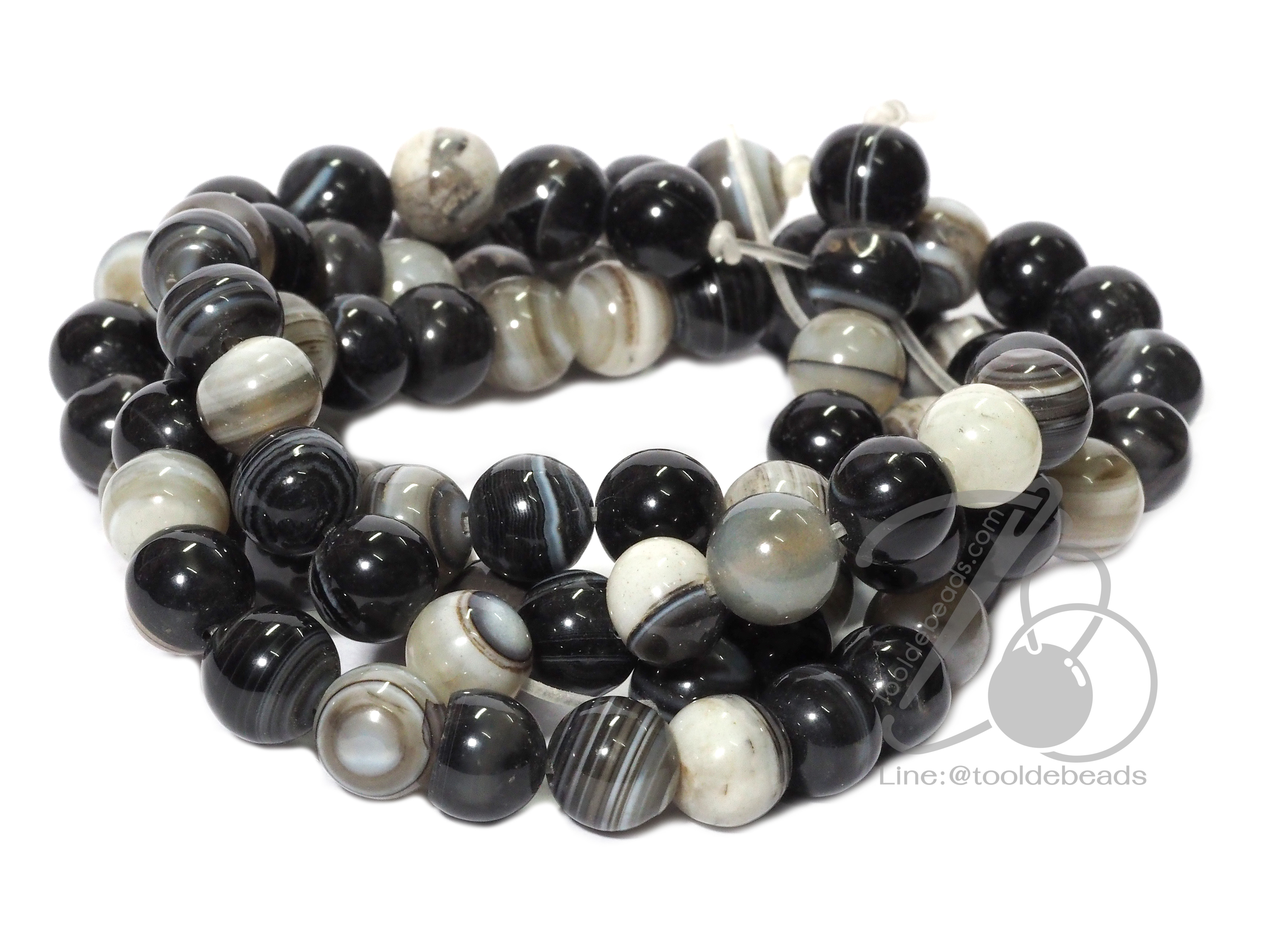 หิน Agate 8มม. (42 เม็ด) SKU-00958