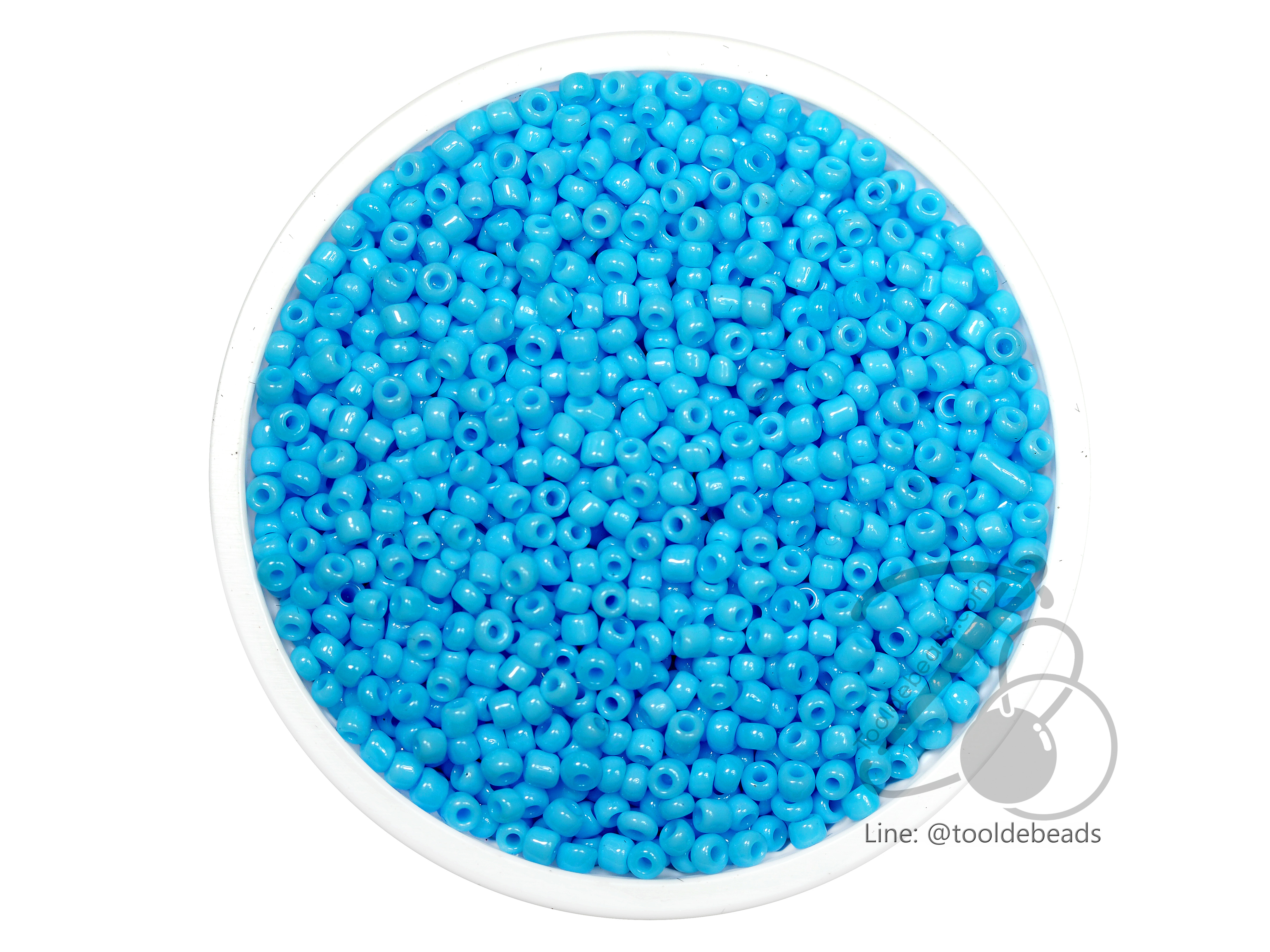 ลูกปัดเม็ดทราย 12/0 โทนด้าน สีฟ้า (15 กรัม) SKU-04076