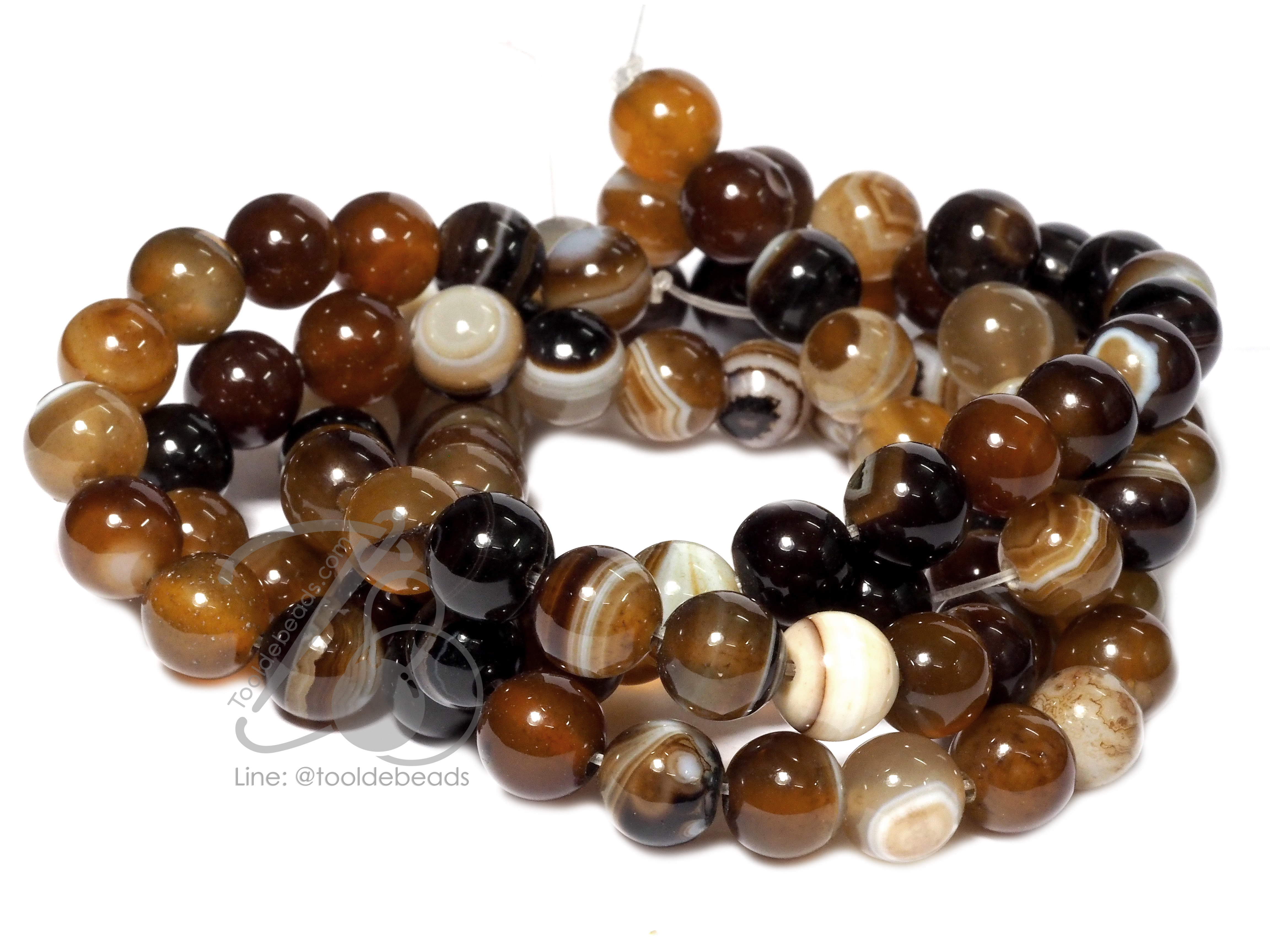 หิน agate 8มม. (47 เม็ด) SKU-00959