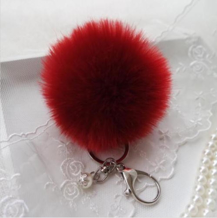 ที่ห้อยมือถือขนกระต่าย ขนาด 3 นิ้ว