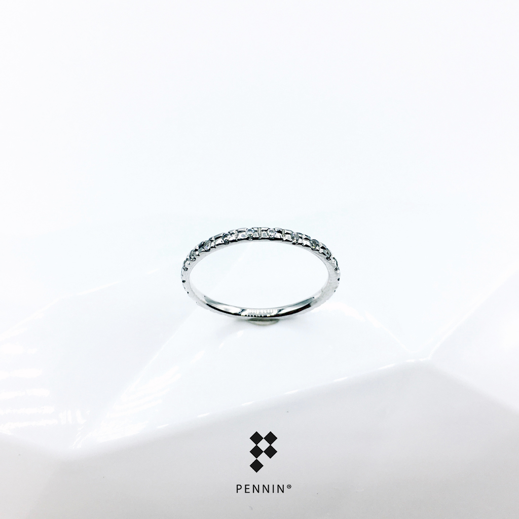 แหวน Minimal Eternity Diamond Ring แหวนเพชรสวิส CZ เกรด Top 6A ฝังรอบวง ขนาดเล็กน่ารัก นำโชคลาภ สิริมงคลให้ผู้ใส่