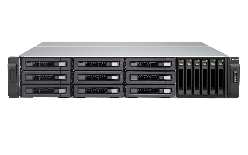 TVS-EC1580MU-SAS-RP R2 15-bay 12Gbps SAS-enabled hybrid NAS supporting 3.5” & 2.5” drives & NAS/iSCSI/IP-SAN with dual built-in 10GbE ports