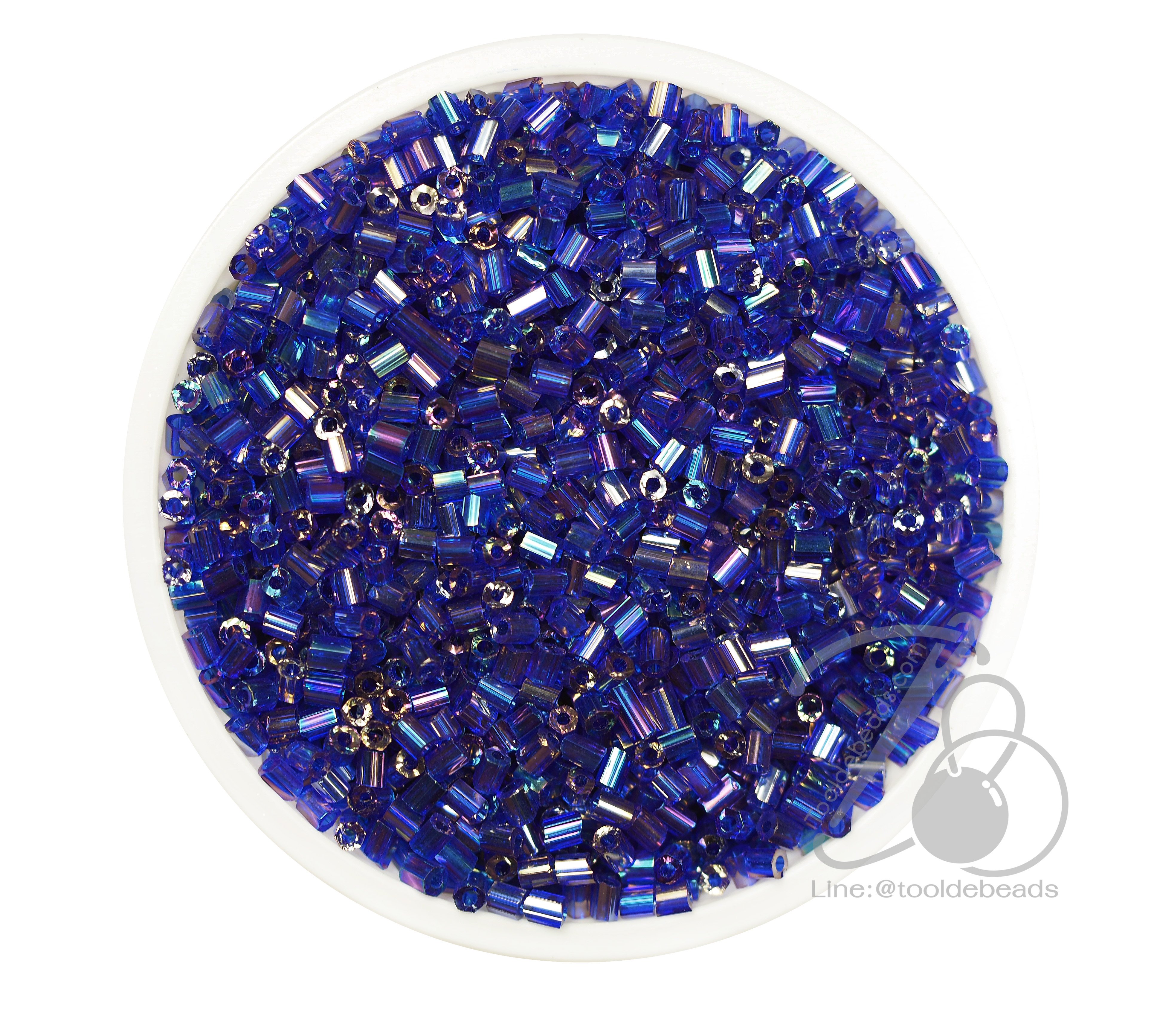 ปล้องสั้น โทนรุ้ง สีน้ำเงิน (450 กรัม) SKU-03414