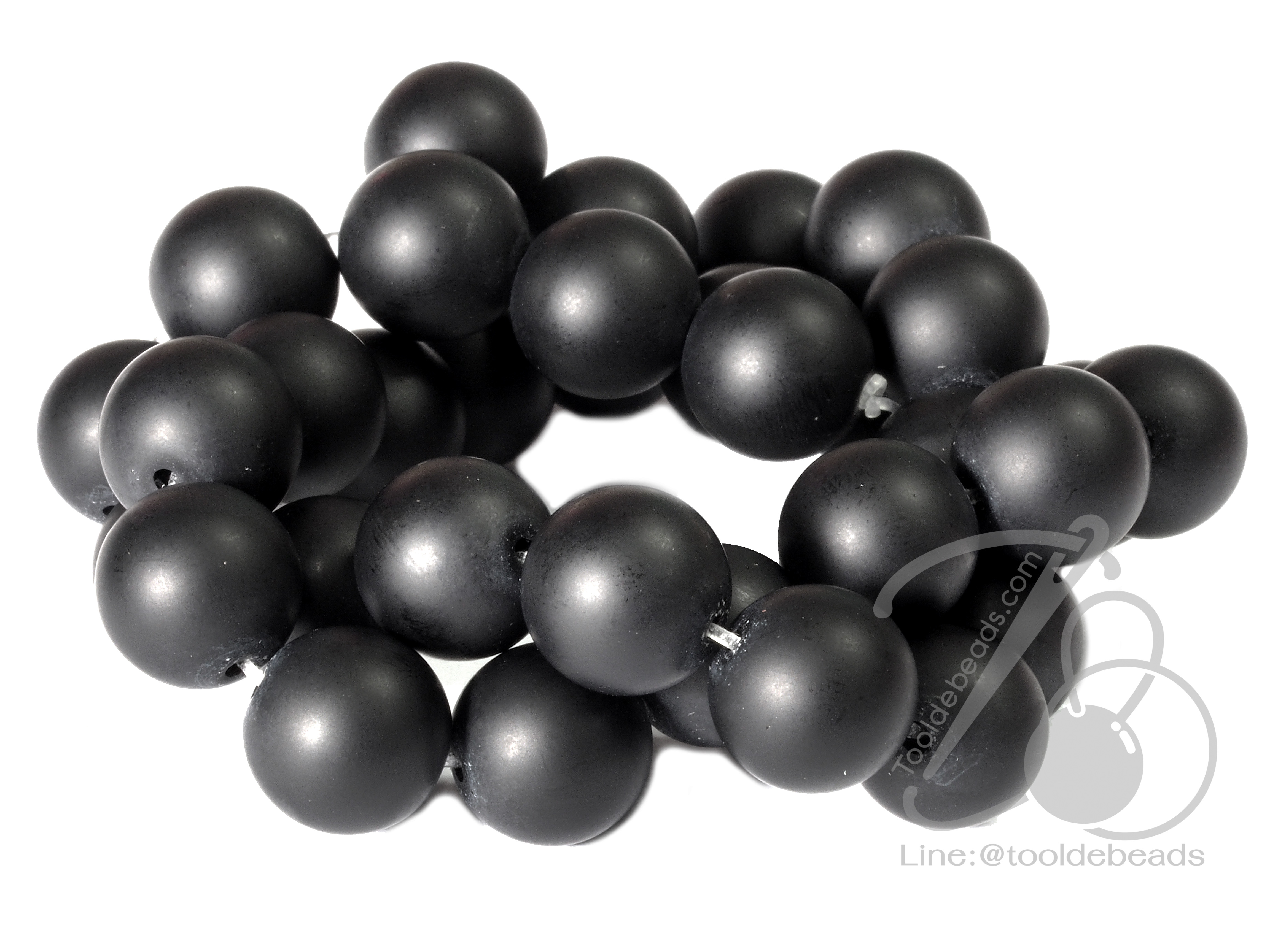 หิน นิลด้าน (onyx) 12มม. (32 เม็ด) SKU-01377
