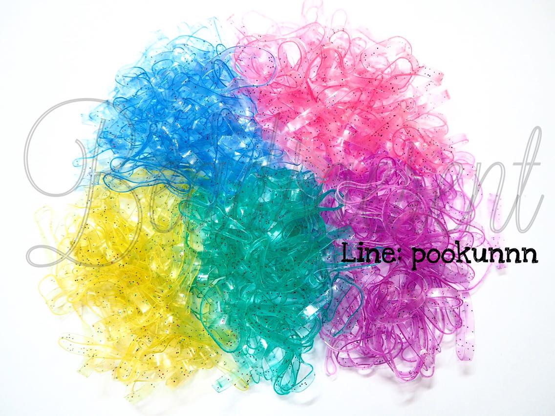 หนังยางรัดผม 3.5มม. สีผสม 04 เส้นใหญ่ (1 กิโลกรัม) SKU-05344