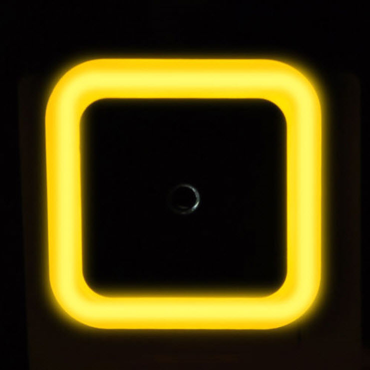 ไฟอัตโนมัติ สีเหลือง (ขาเสียบแบน)