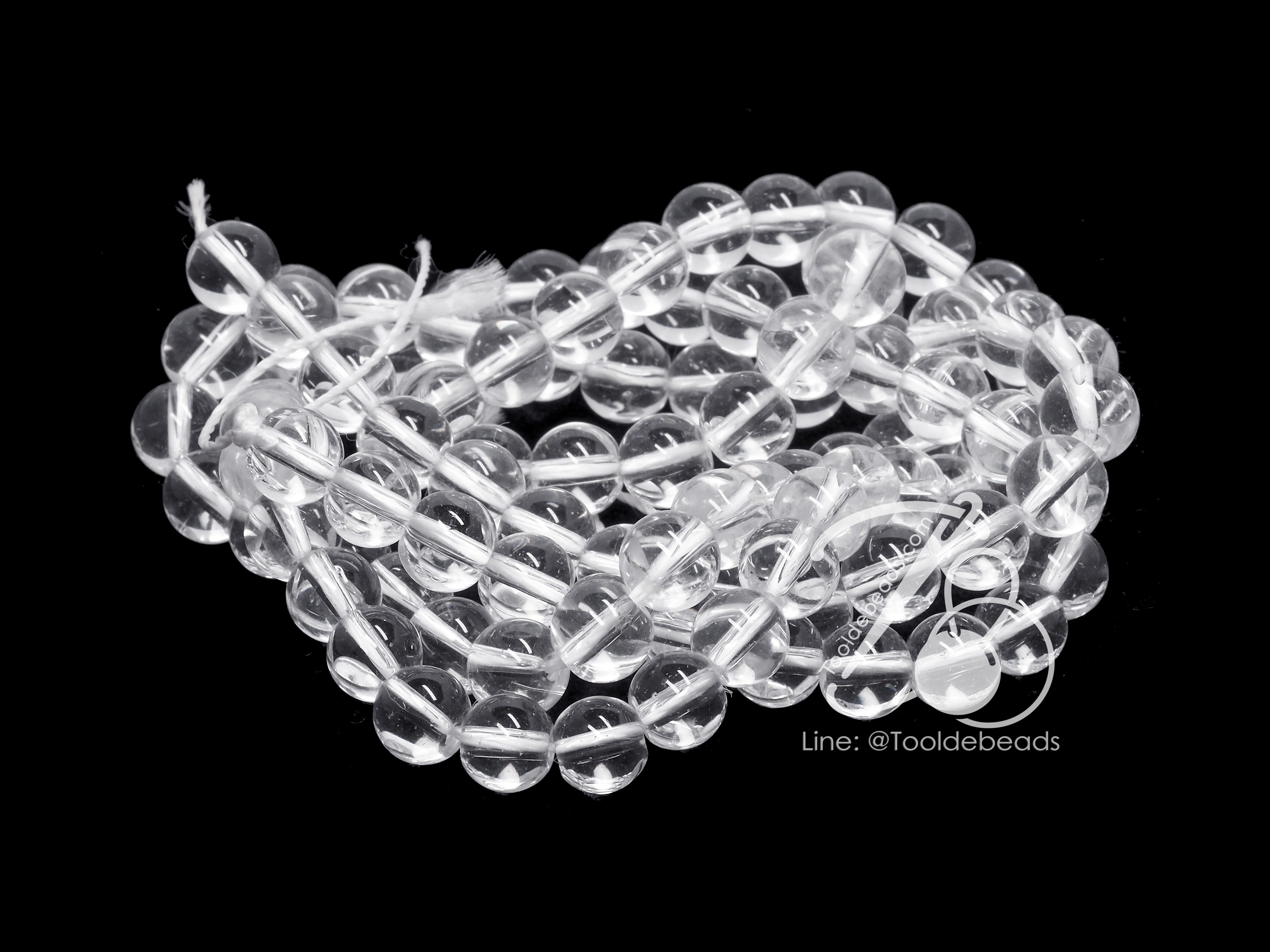 หิน Clear Quartz 8มม. (42 เม็ด) SKU-01028