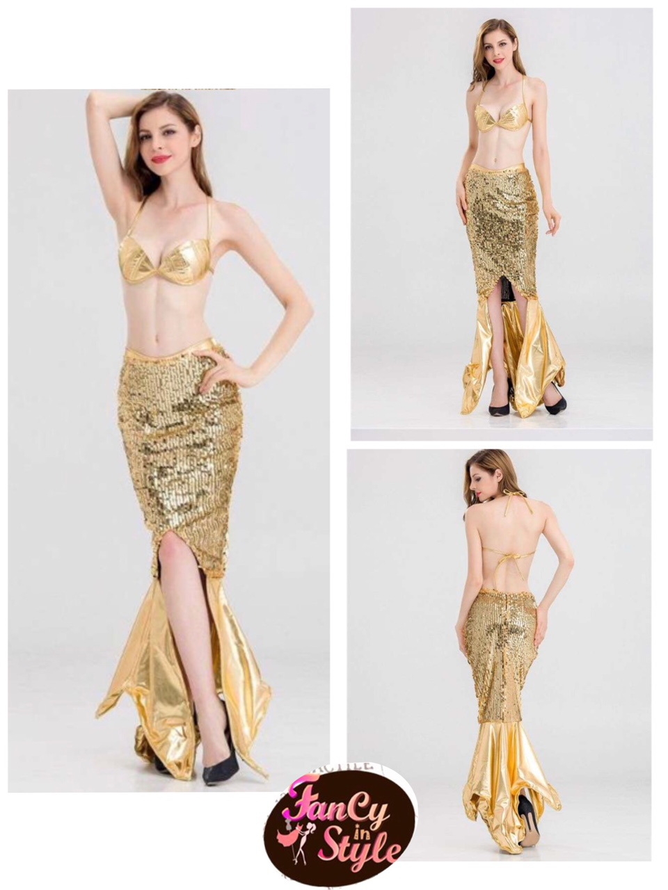 Shining Mermaid Costume/ชุดแฟนซีนางเงือกสีทอง