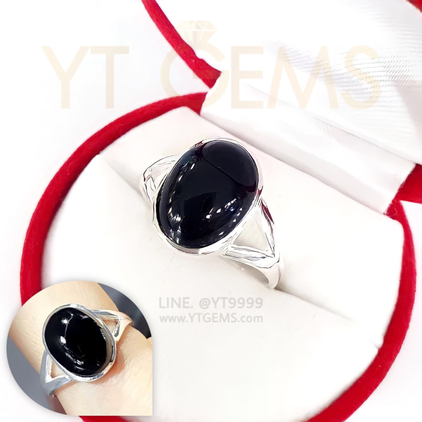 แหวนนิล แหวนเงินแท้ พลอยนิลแท้ YTG-11738 YTGEMS