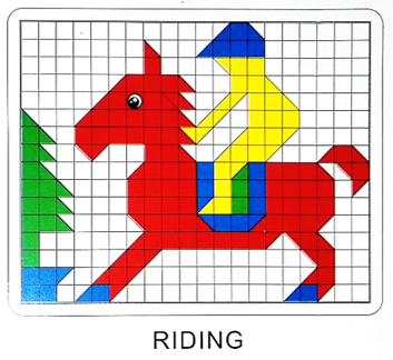 จิ๊กซอว์พลาสติกหลากสีพร้อมส่ง Puzzle Mosaic หลากสี