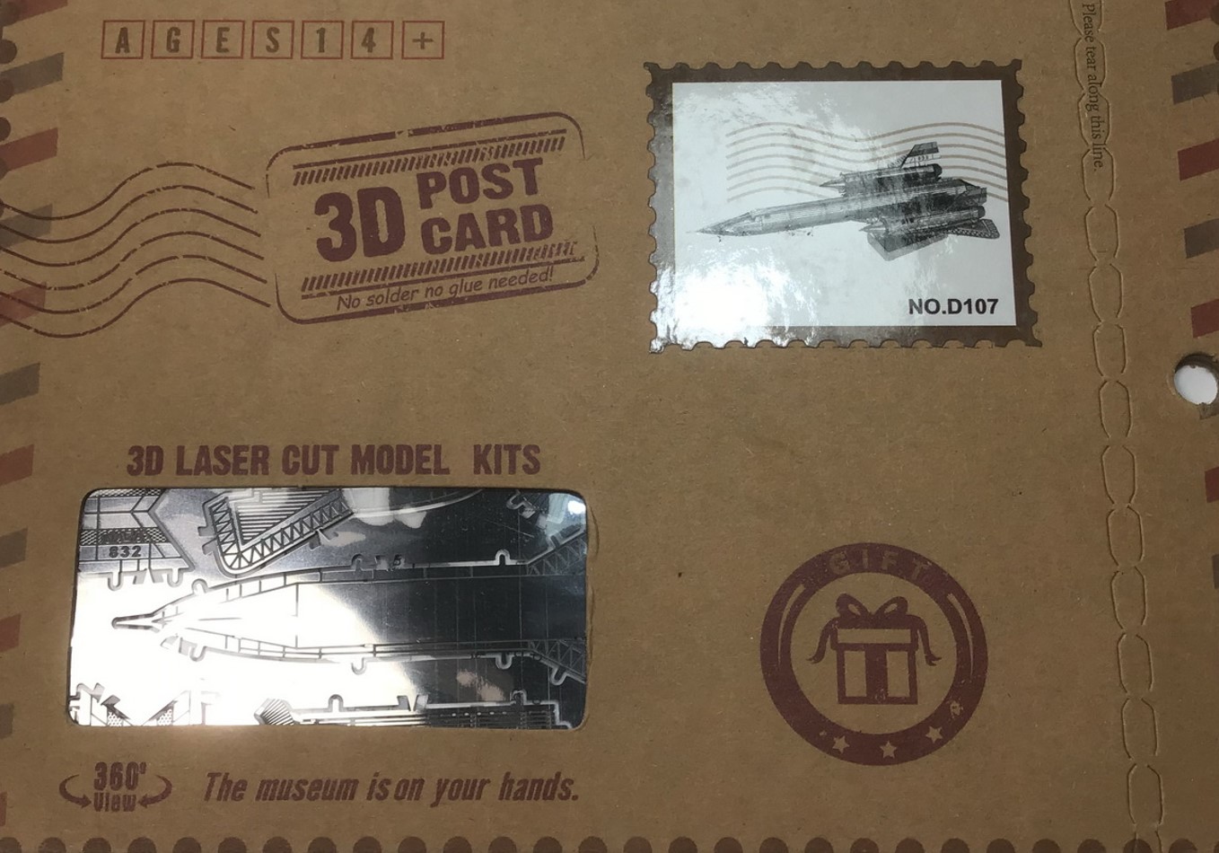 เครื่องบินพร้อมส่งประกอบเองของเล่น DIY 3D Post Card AirPlane