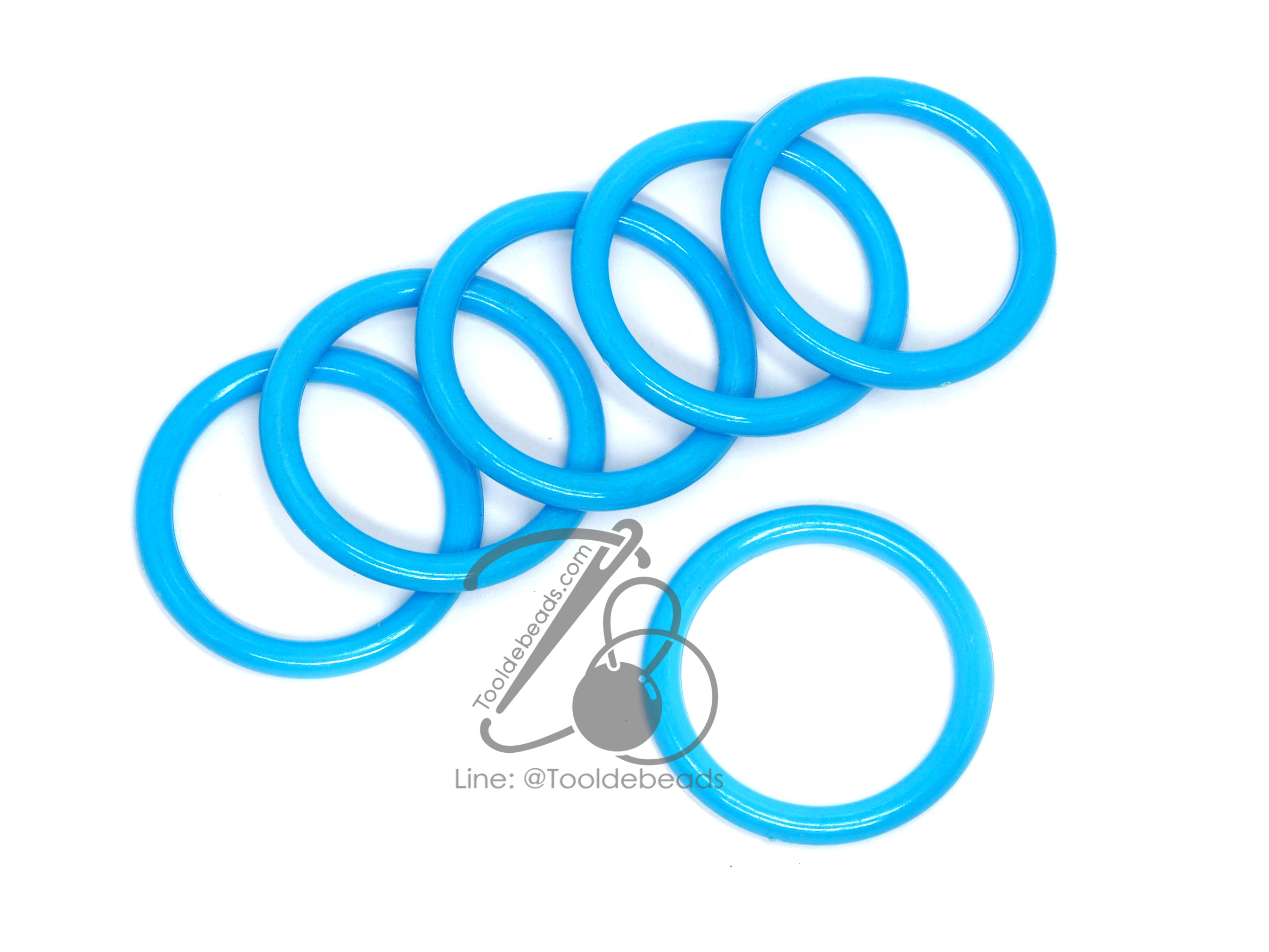 ห่วงพลาสติกโบ๋ 38มม. สีสด (450 กรัม) SKU-13164