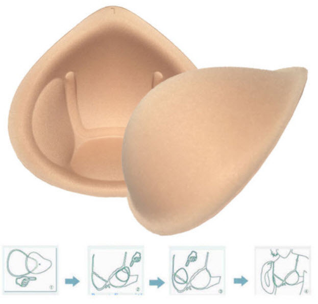 ฟองน้ำเสริมอก สีเนื้อ (Size L)