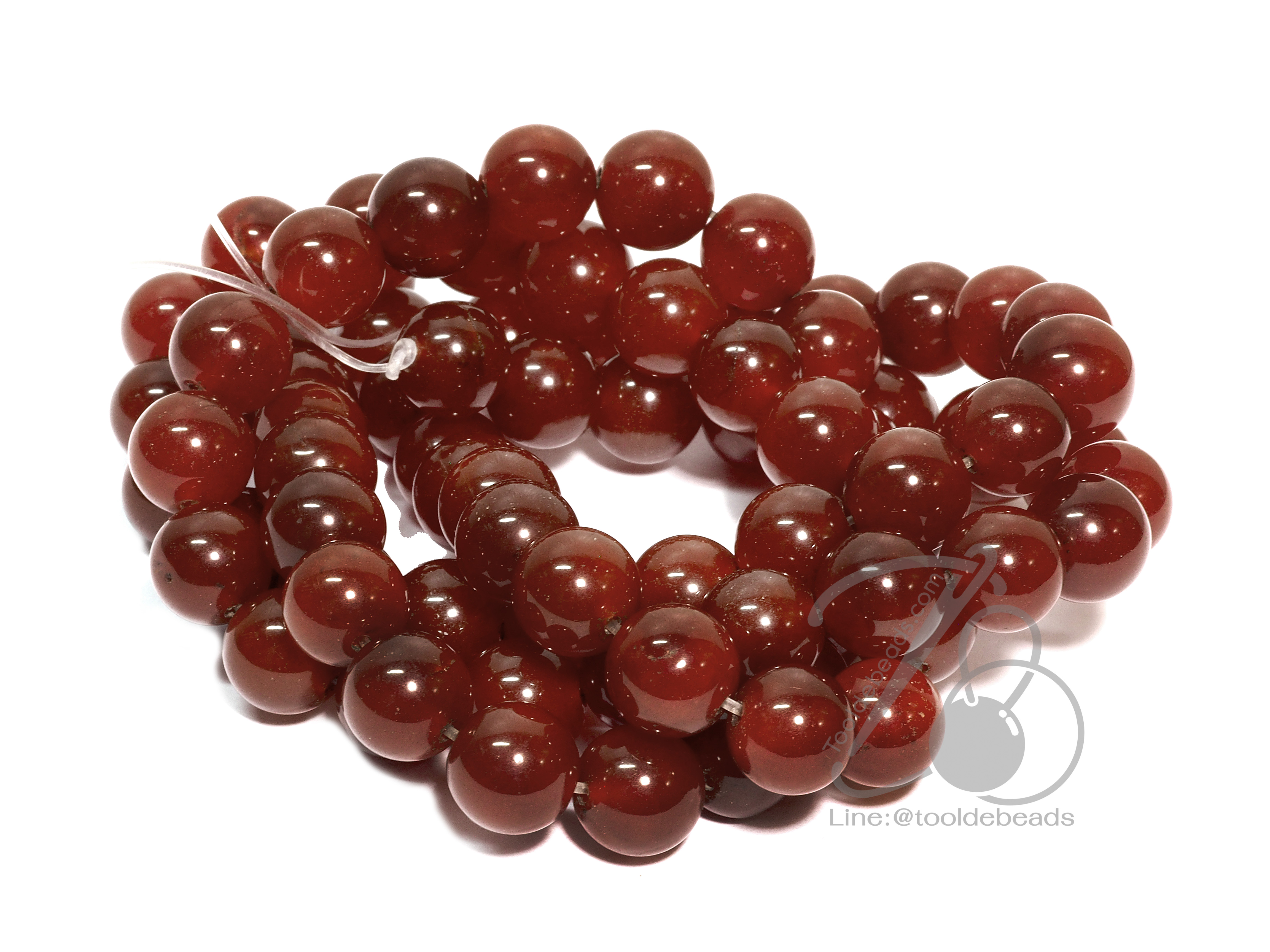 หิน carnelian 10มม. (38 เม็ด) SKU-00992
