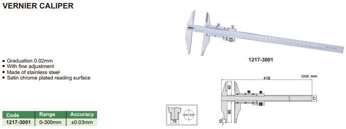 Vernier Caliper เวอร์เนีย