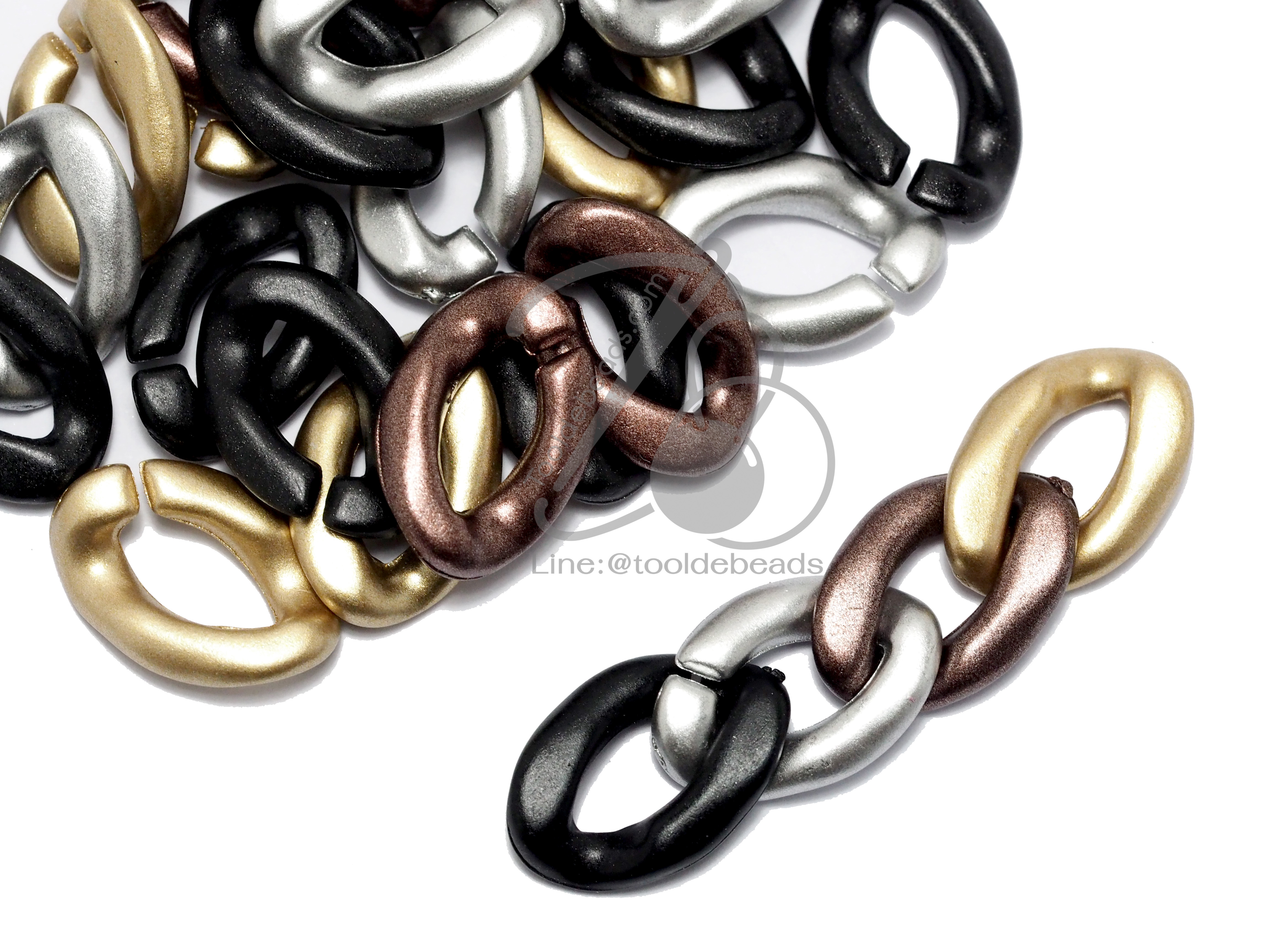 โซ่ต่อ 8*13มม. สีเมทาลิก (10 กรัม) SKU-04328