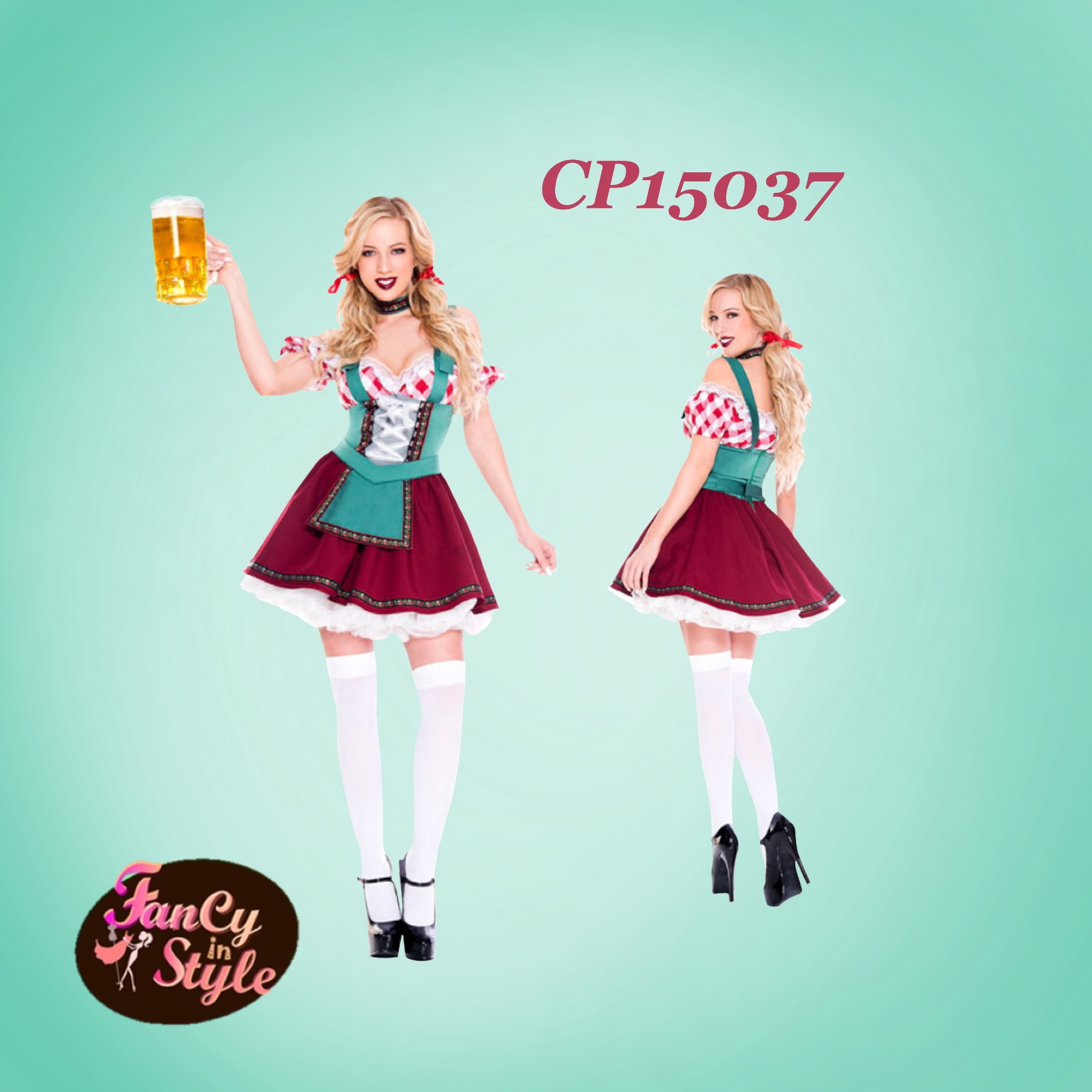 International Costume/Bavarian Style Costume/Maid/Oktoberfest Beer Festival Costume/ชุดชาวบาวาเรียน/ชุดเทศกาลเบียร์/ชุดสาวเสิร์ฟ