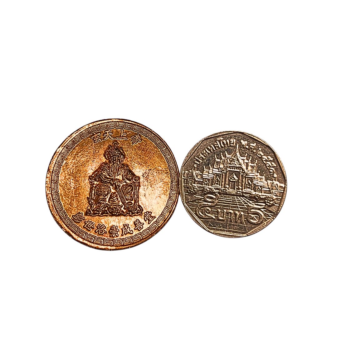 เหรียญไต้ฮงกงโจวซือด้านหลังองค์เหี้ยนเทียนเสี่ยงตี้มูลนิธิประสาทบุญสถานจ.พิษณุโลกปีพ.ศ.2553รุ่นแรกเนื้อทองแดง