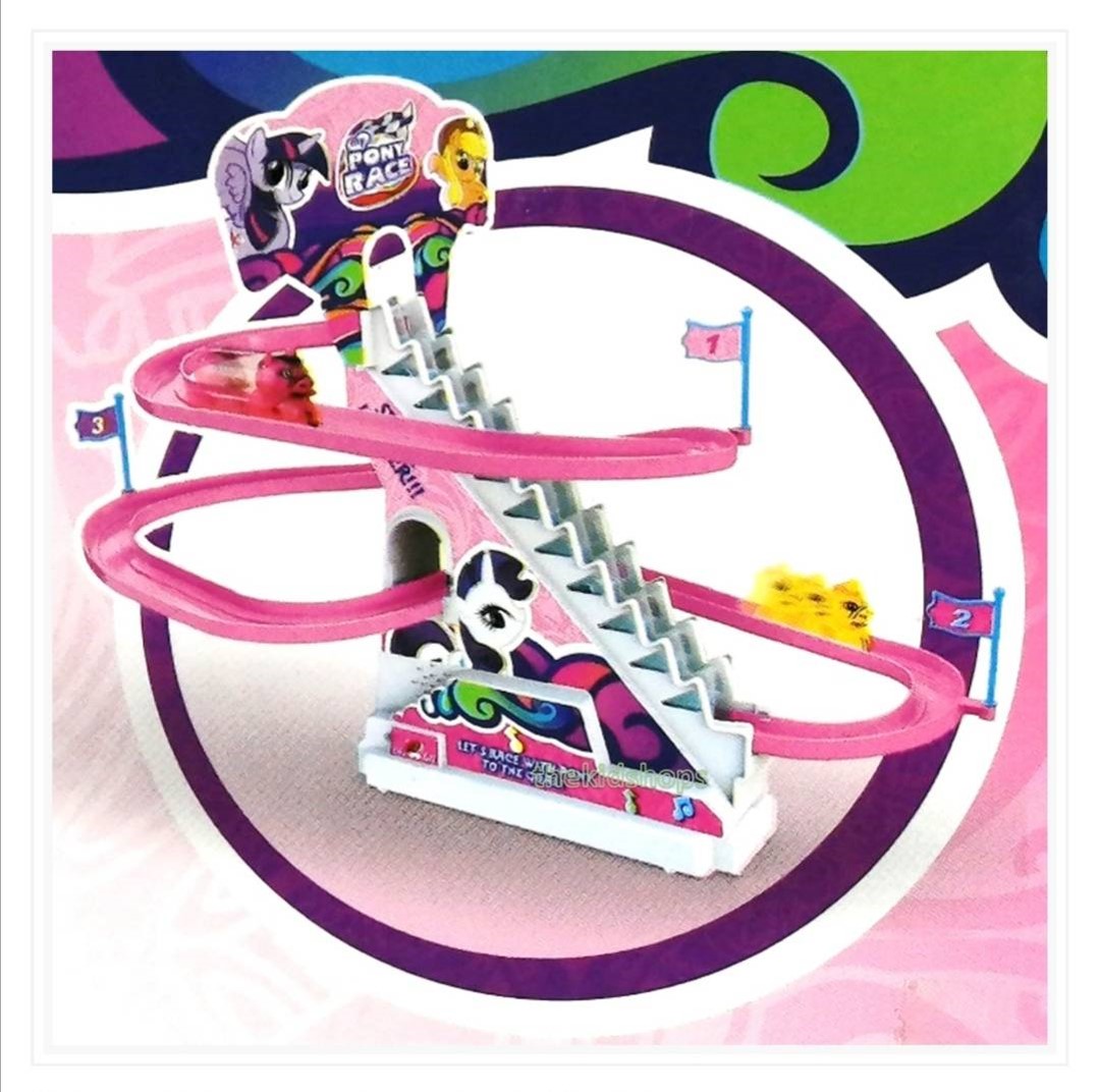 ของเล่นเด็กชุดม้าโพนี่ในรางไฟฟ้าพร้อมส่งใส่แบตเตอรี่