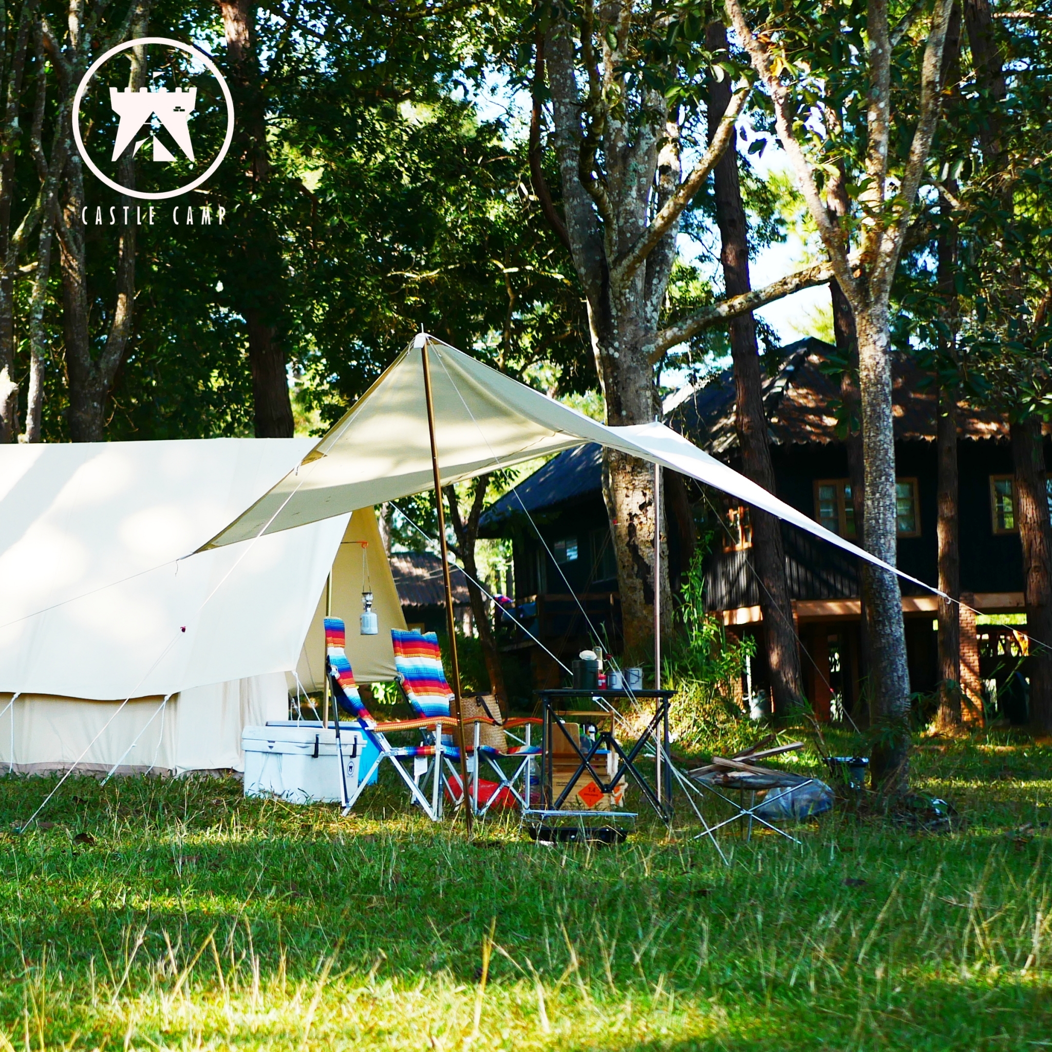 Castle Camp Tarp cotton canvas 3x3m.