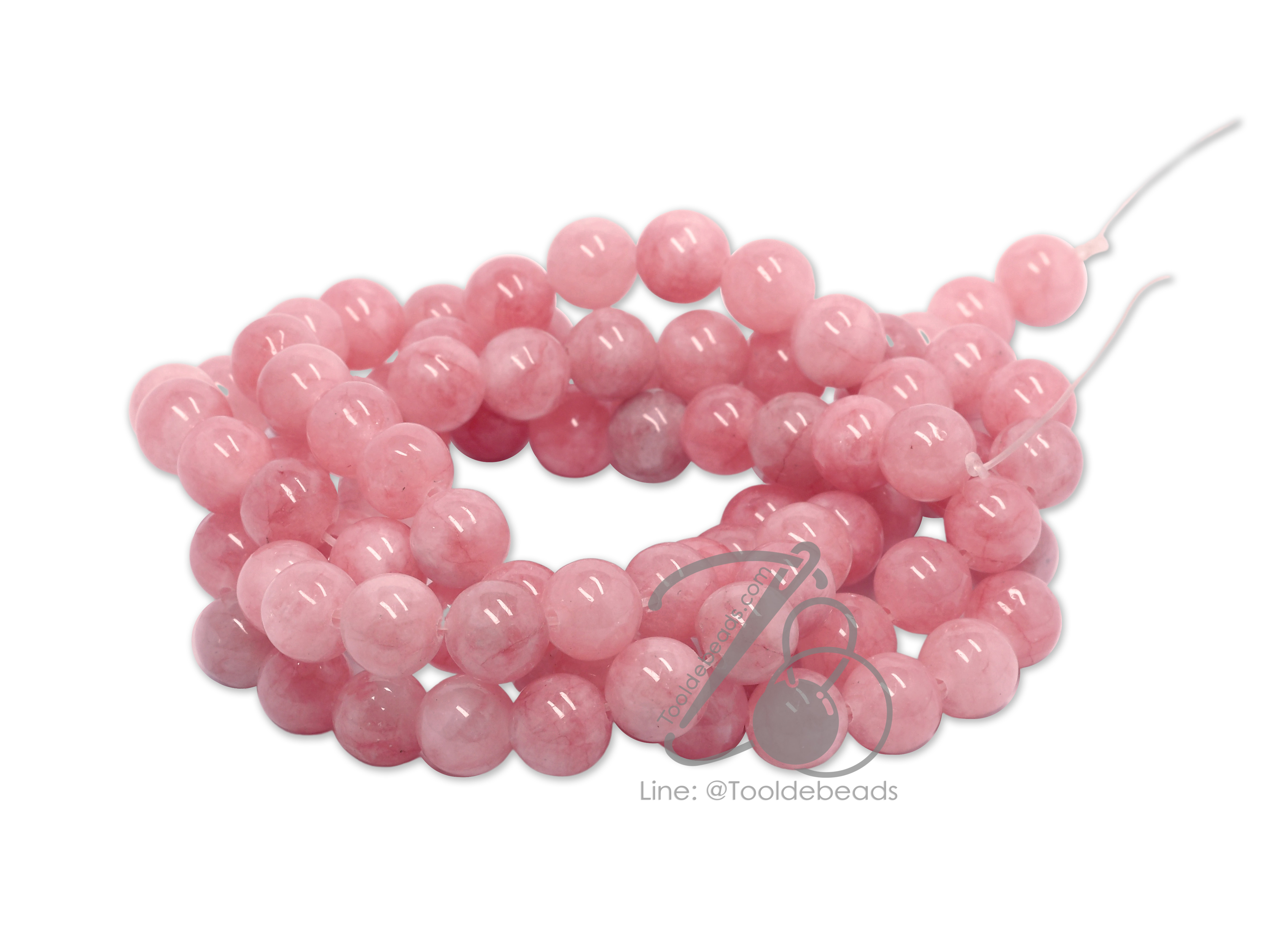 หิน Rhodochrosite 8มม. (46 เม็ด) SKU-01265