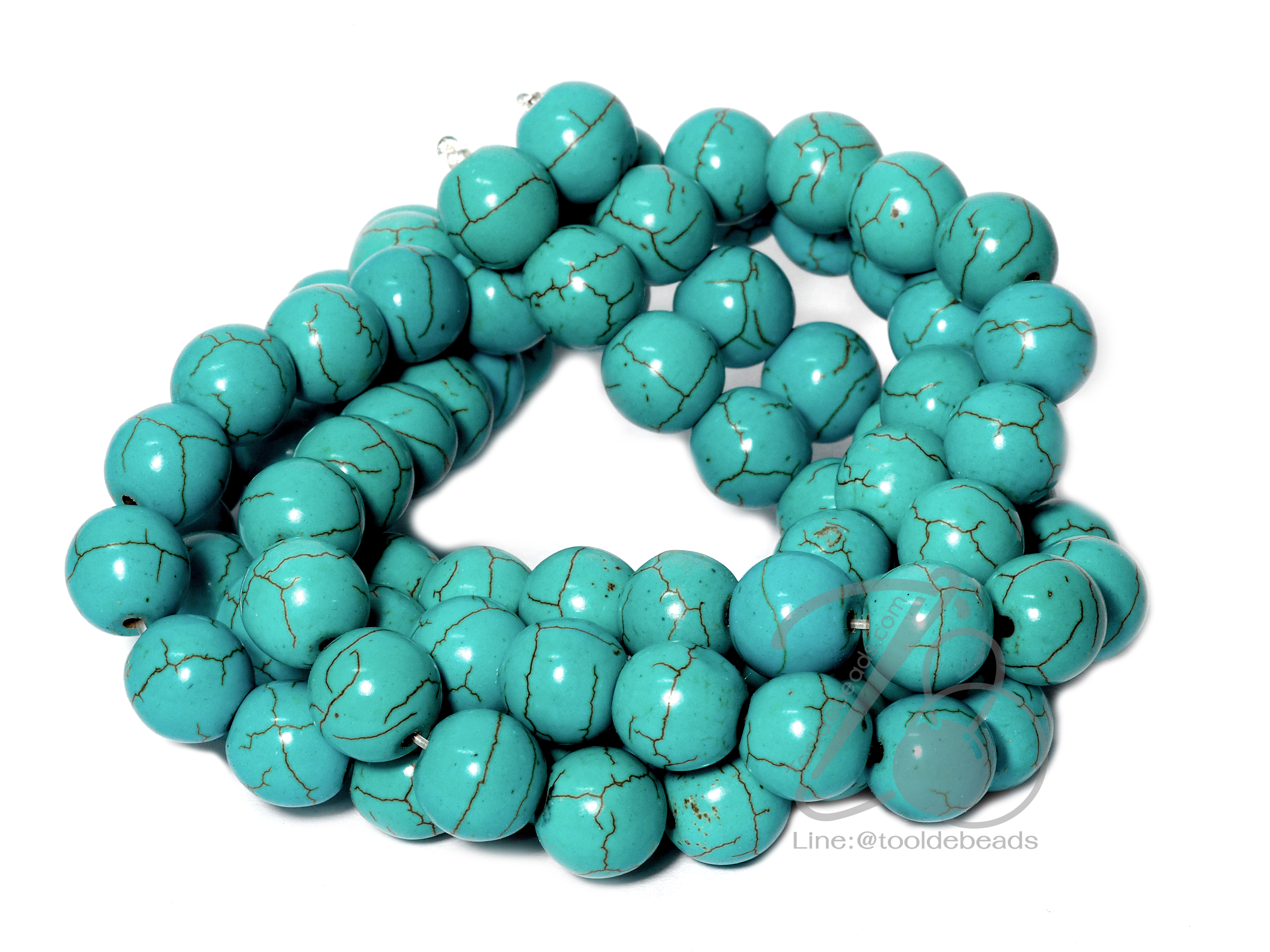 หินTurquoise 10มม. (39 เม็ด) SKU-01478